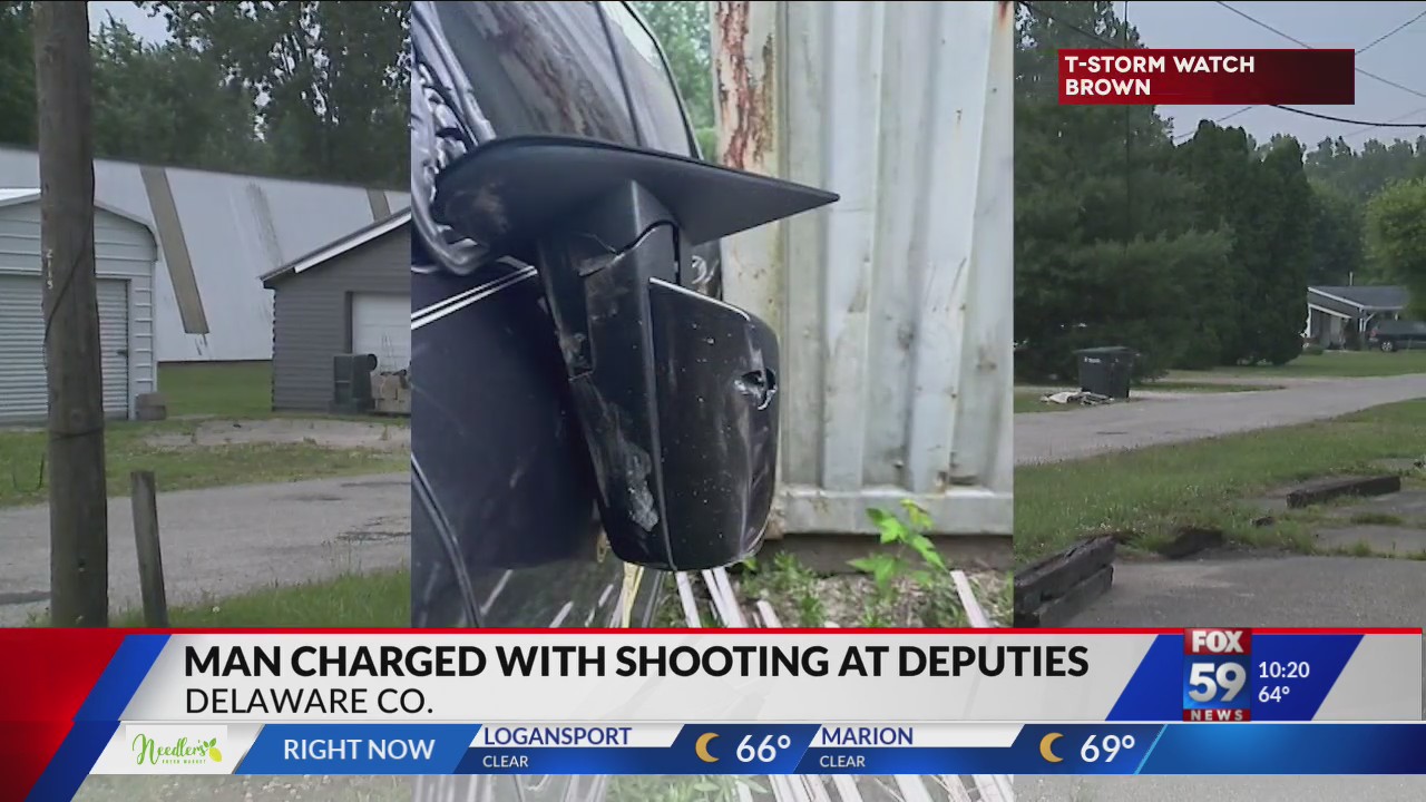 Man charged with shooting at Delaware County deputies – Fox 59