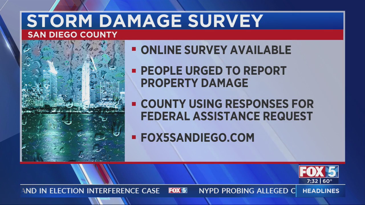 Fill Out Storm Damage Survey For Potential Help – FOX 5 San Diego ...