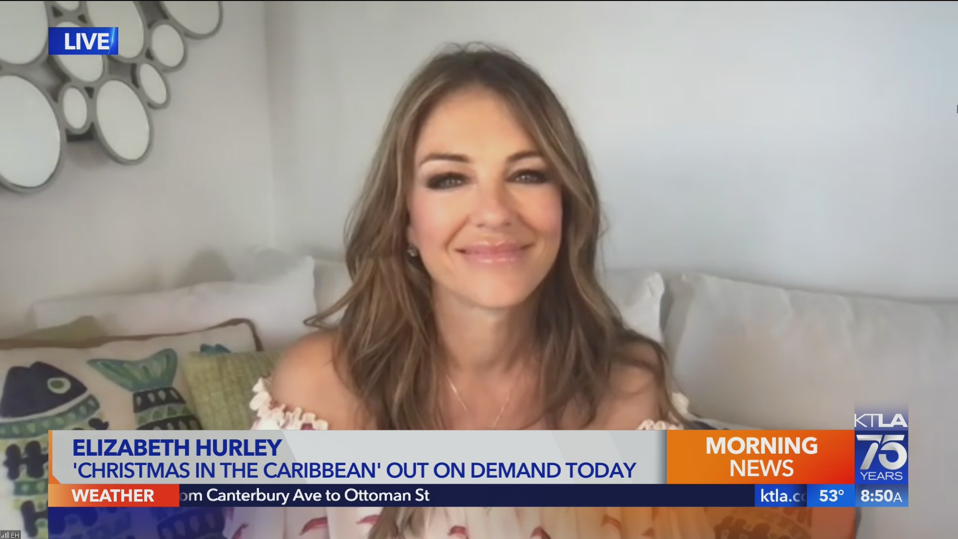 Elizabeth Hurley talks new movie ‘Christmas in the Caribbean’ – KTLA