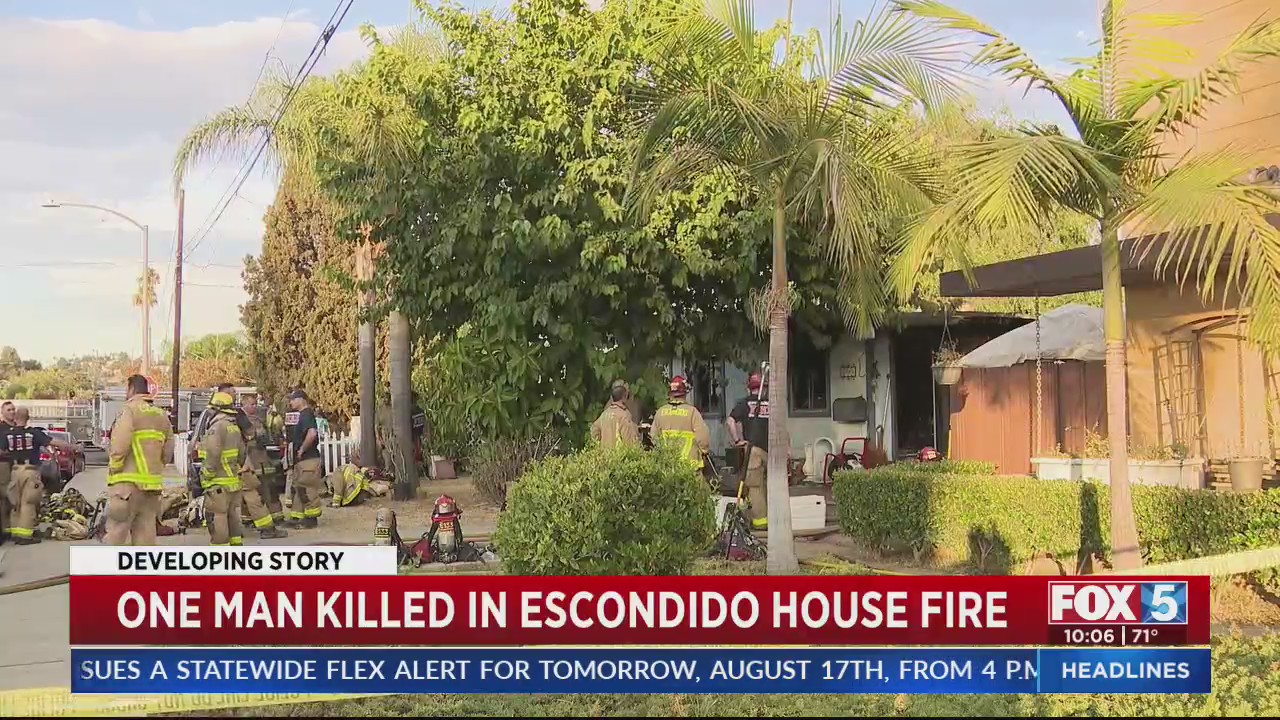 One Man Killed In Escondido House Fire FOX 5 San Diego & KUSI News
