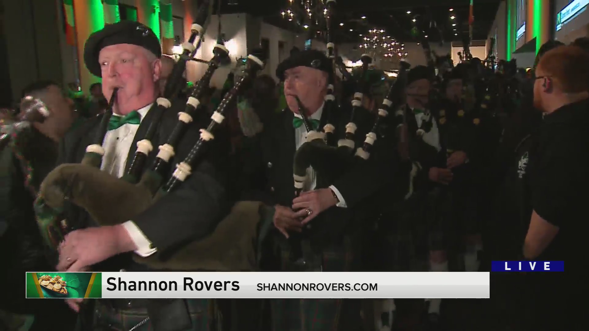The Shannon Rovers perform at the Morning News’ St. Patrick’s Day party