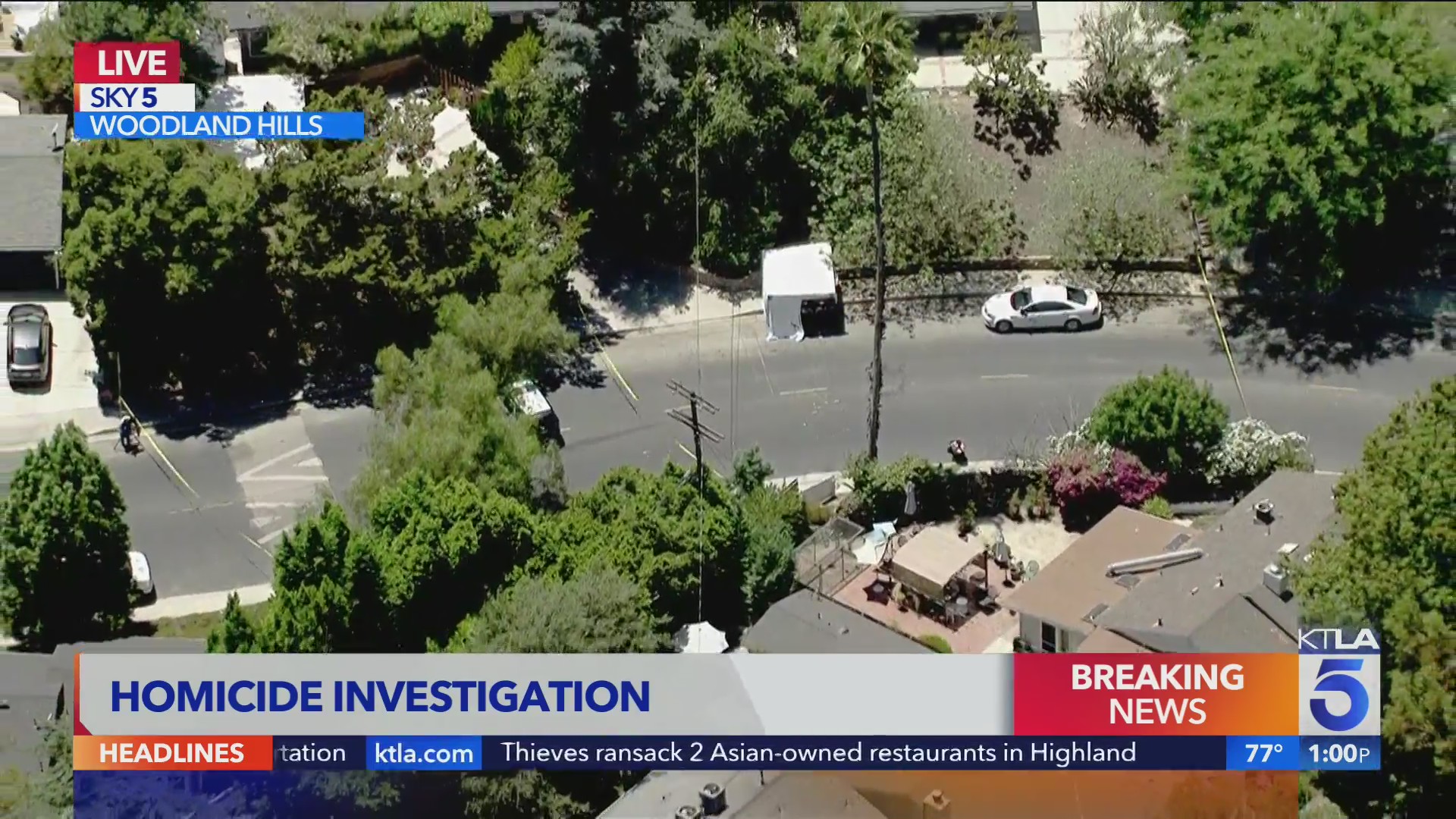 Homicide investigation underway in Woodland Hills – KTLA