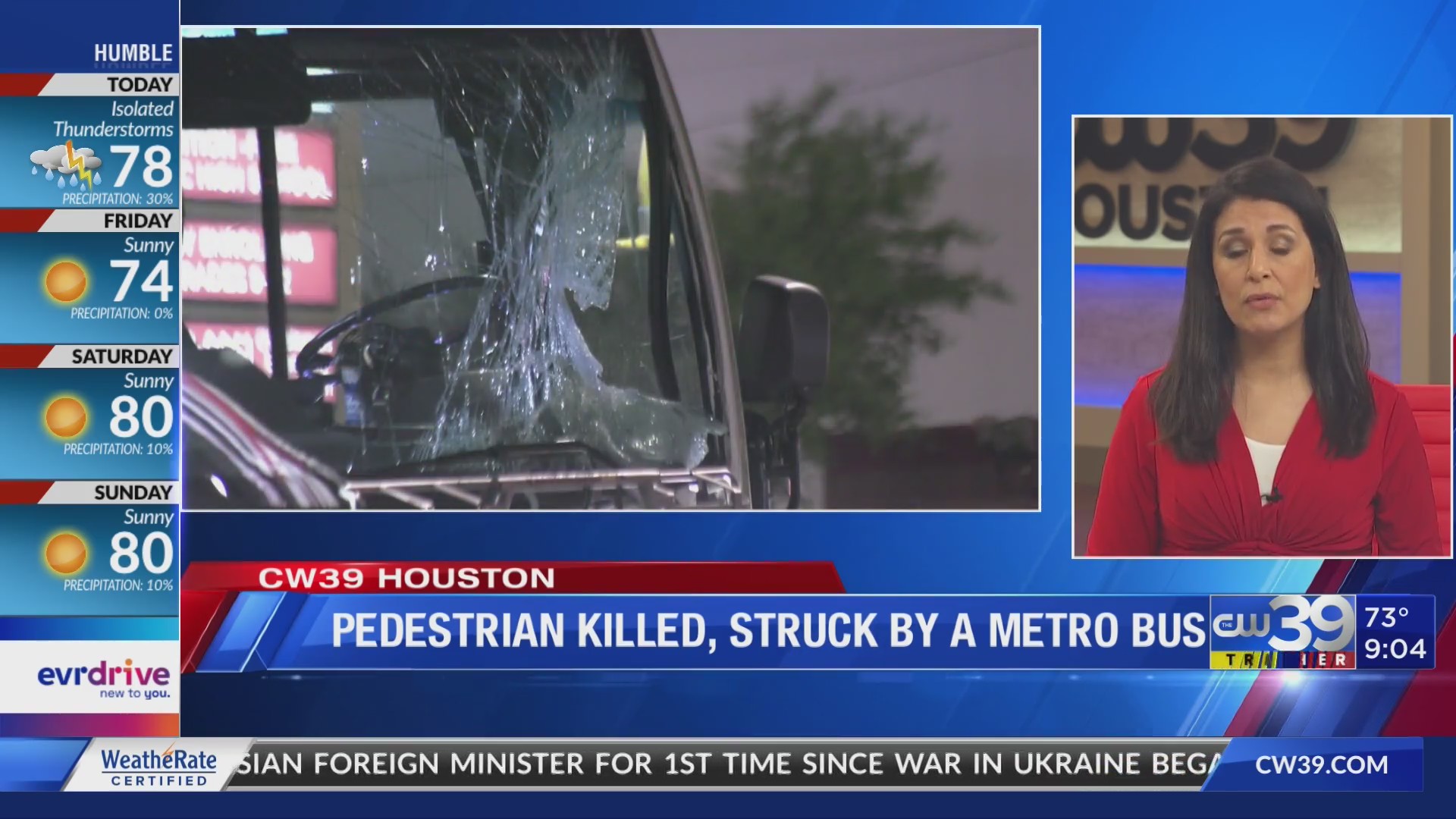 Pedestrian killed when struck by a METRO bus on Gulf Freeway – CW39 Houston