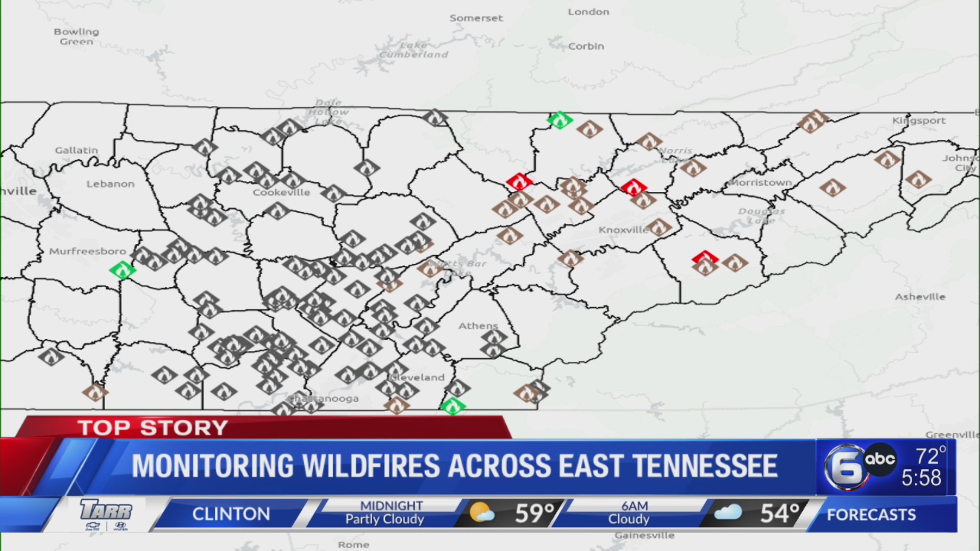 Monitoring wildfires in East Tennessee – WKRN News 2