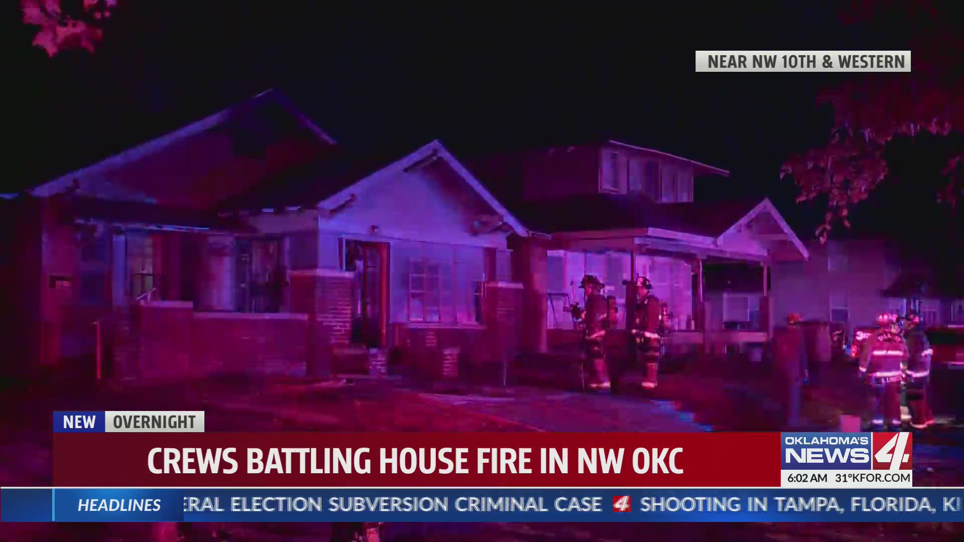 Crews battle house fire in NW Oklahoma City – KFOR.com Oklahoma City