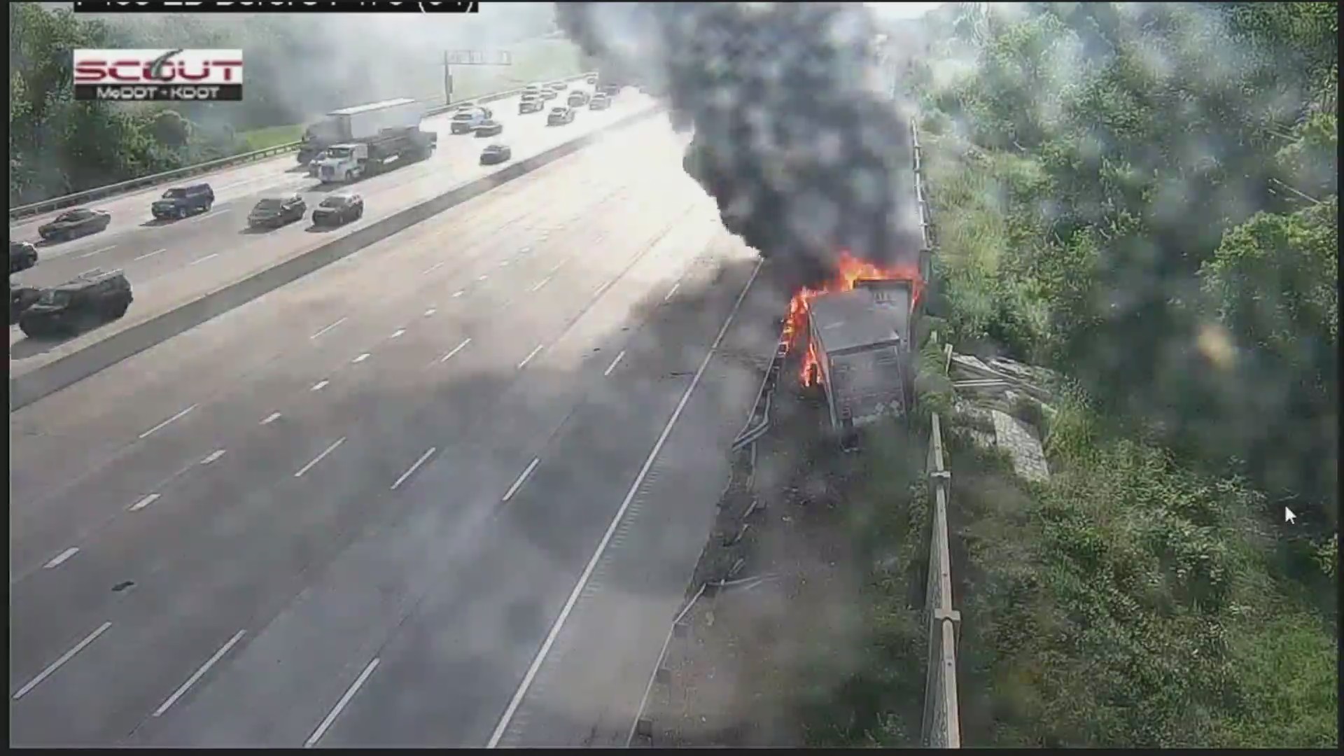 Fiery crash closes eastbound I-435 in south Kansas City – FOX 4 Kansas ...