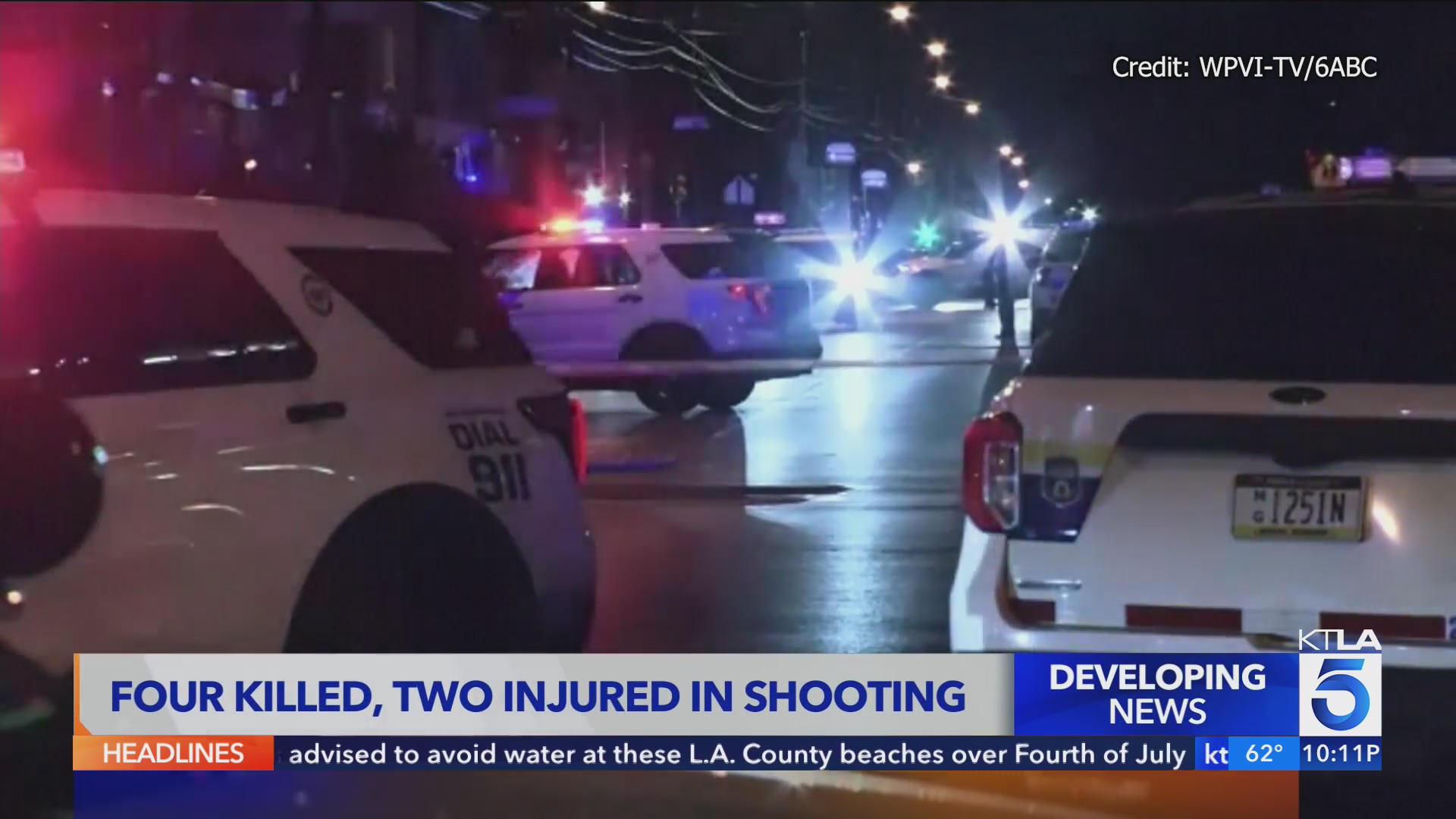 4 killed, 2 injured in Philadelphia mass shooting – KTLA