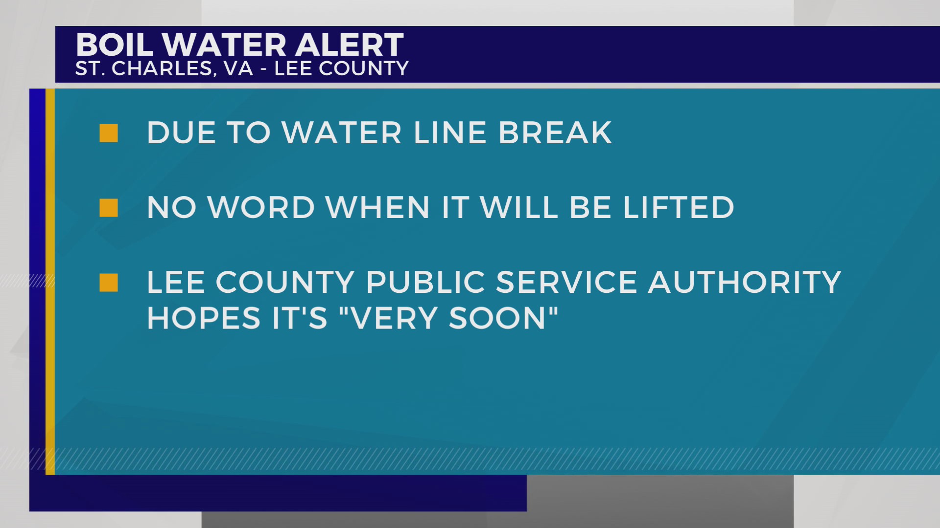 Lee County issues boil water notice WJHL TriCities News & Weather