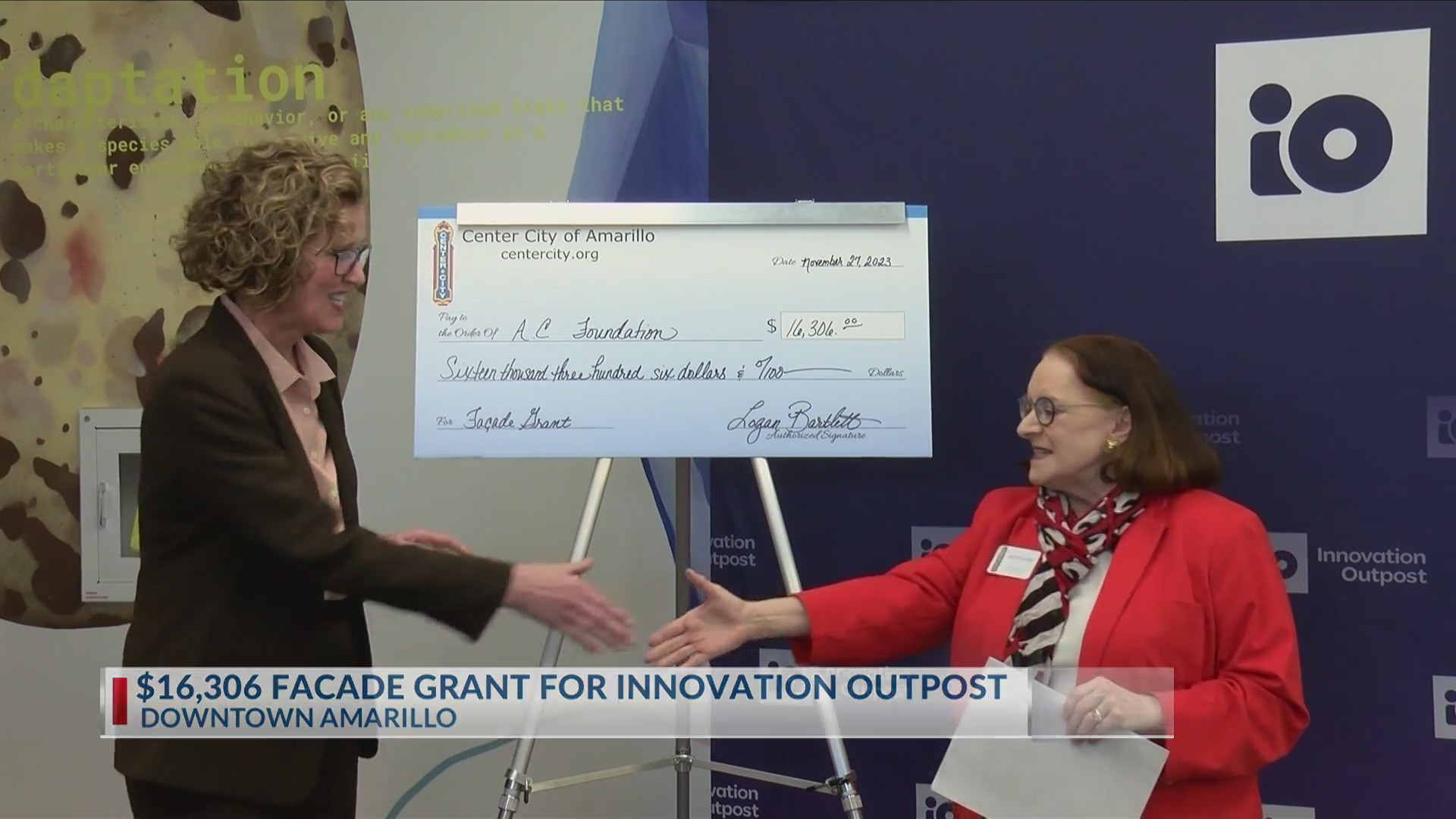 Center City of Amarillo presents façade grant to Innovation Outpost ...