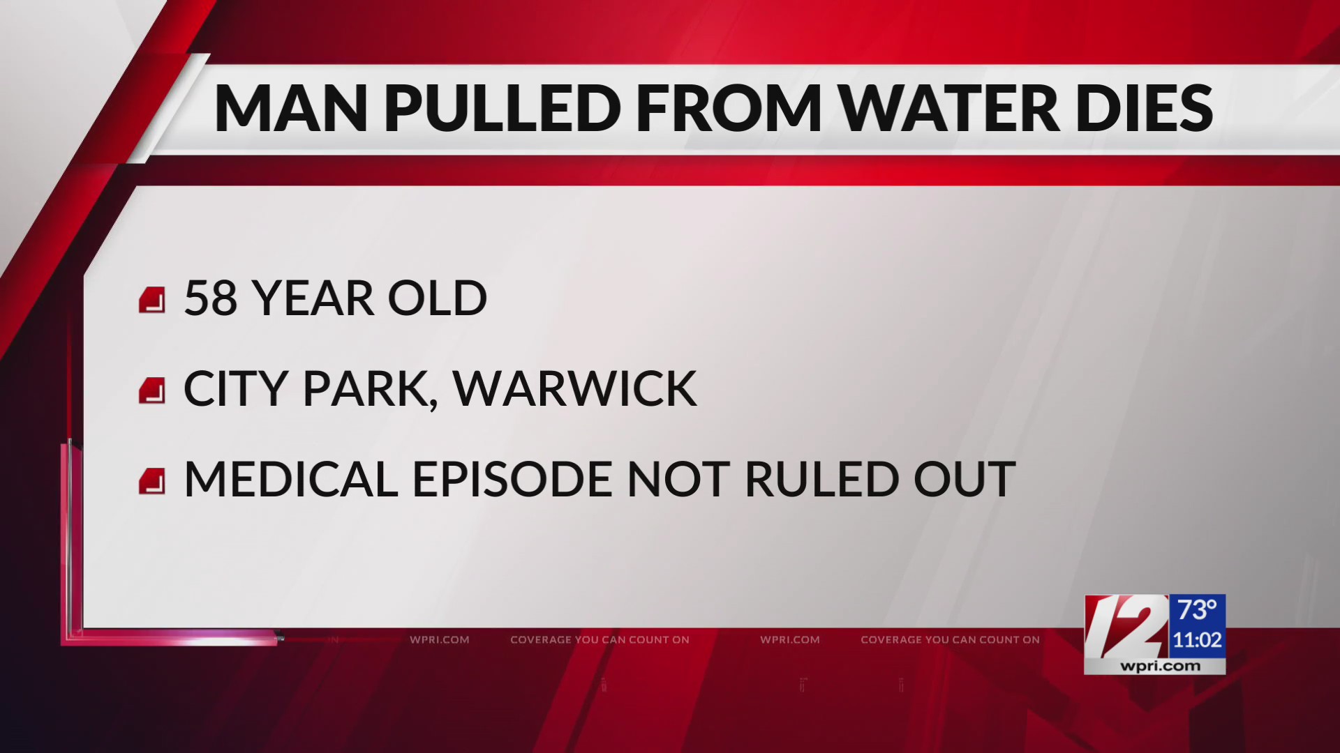 Man dies after being pulled from water in Warwick – WPRI.com