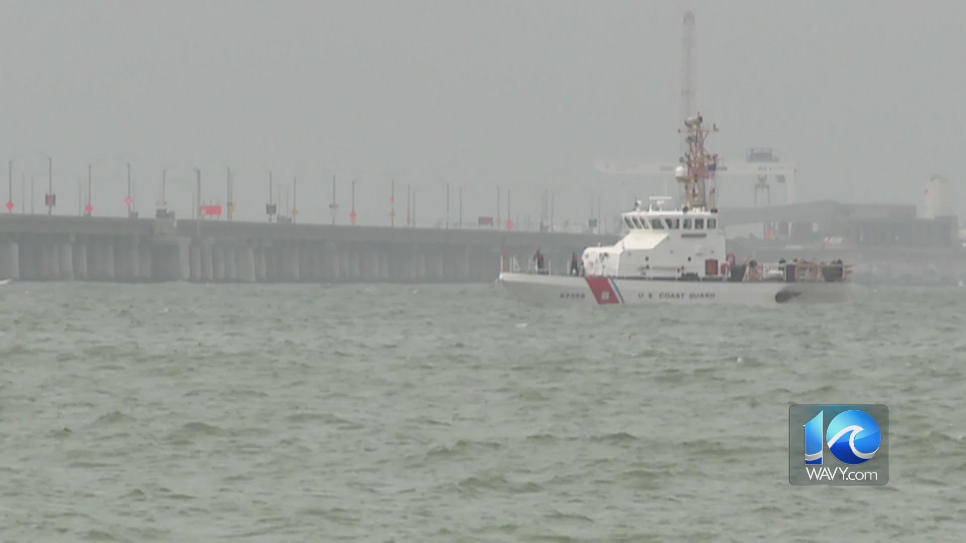 Truck goes off Chesapeake Bay BridgeTunnel, crews continue searching
