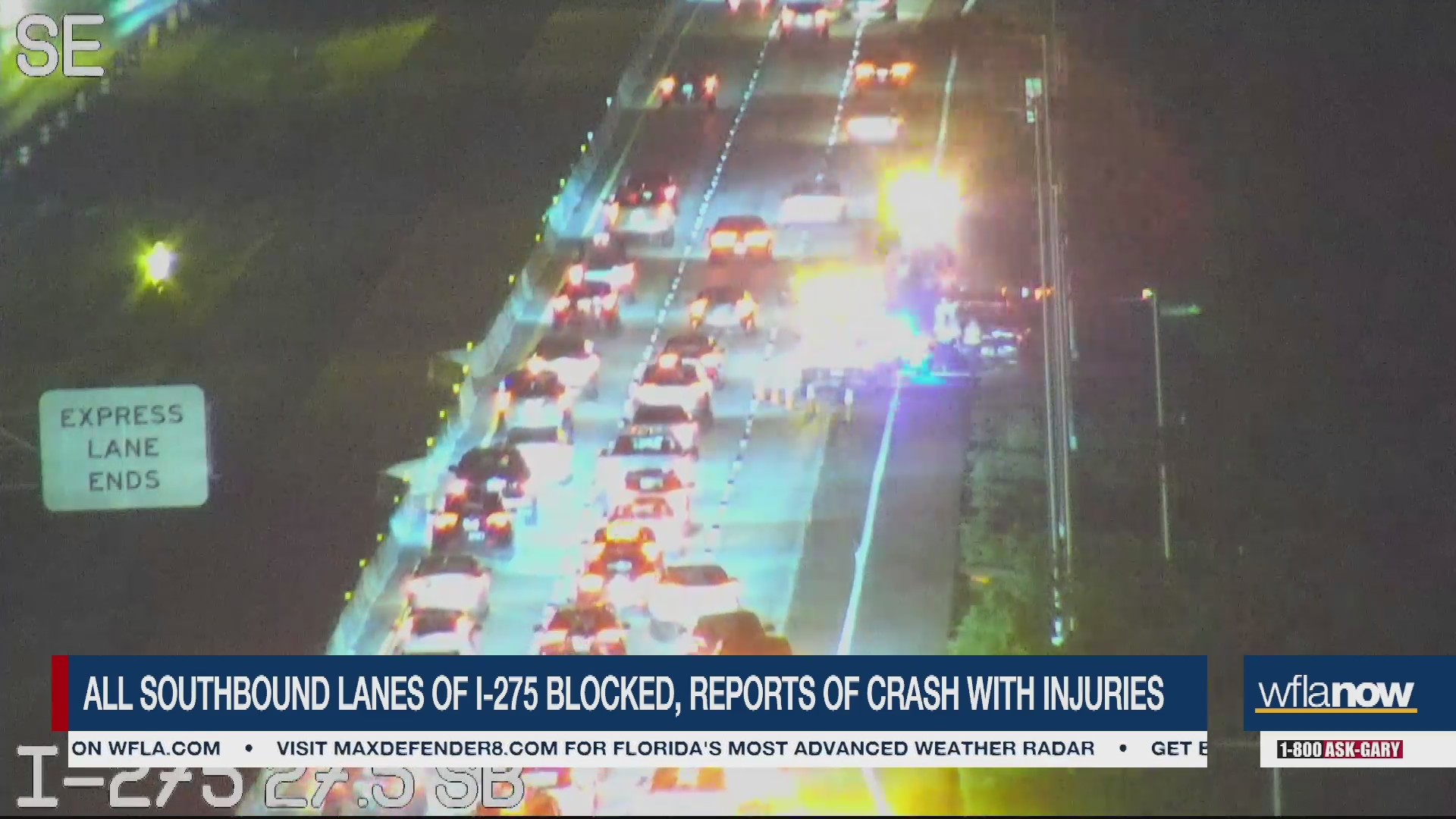 Lanes blocked on southbound I-275 due to vehicle crash with injuries – WFLA