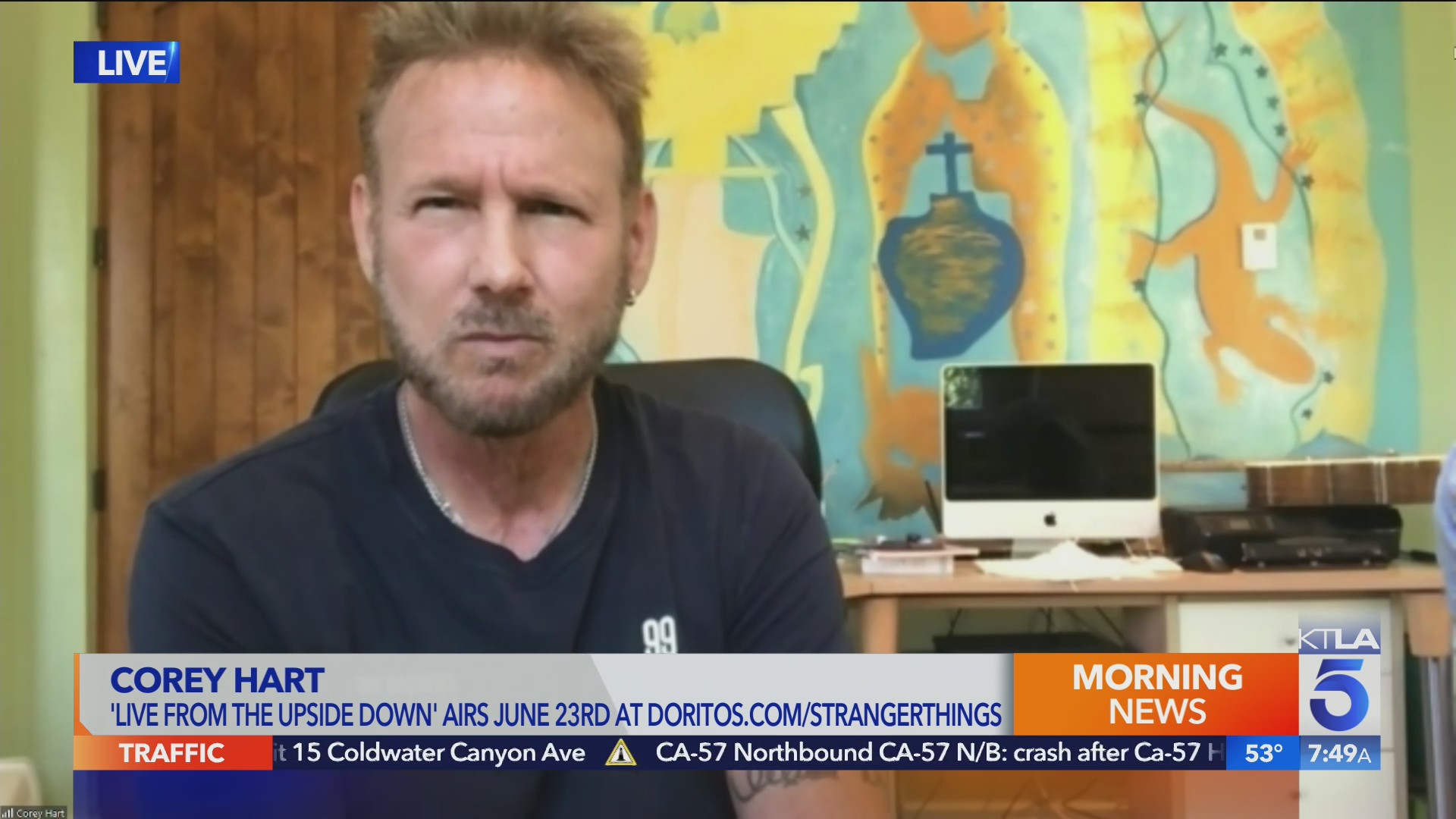 Corey Hart talks ‘Live from the Upside Down’ KTLA