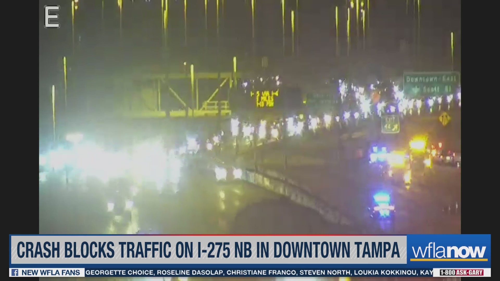 Crash blocks traffic on I-275 in downtown Tampa – WFLA