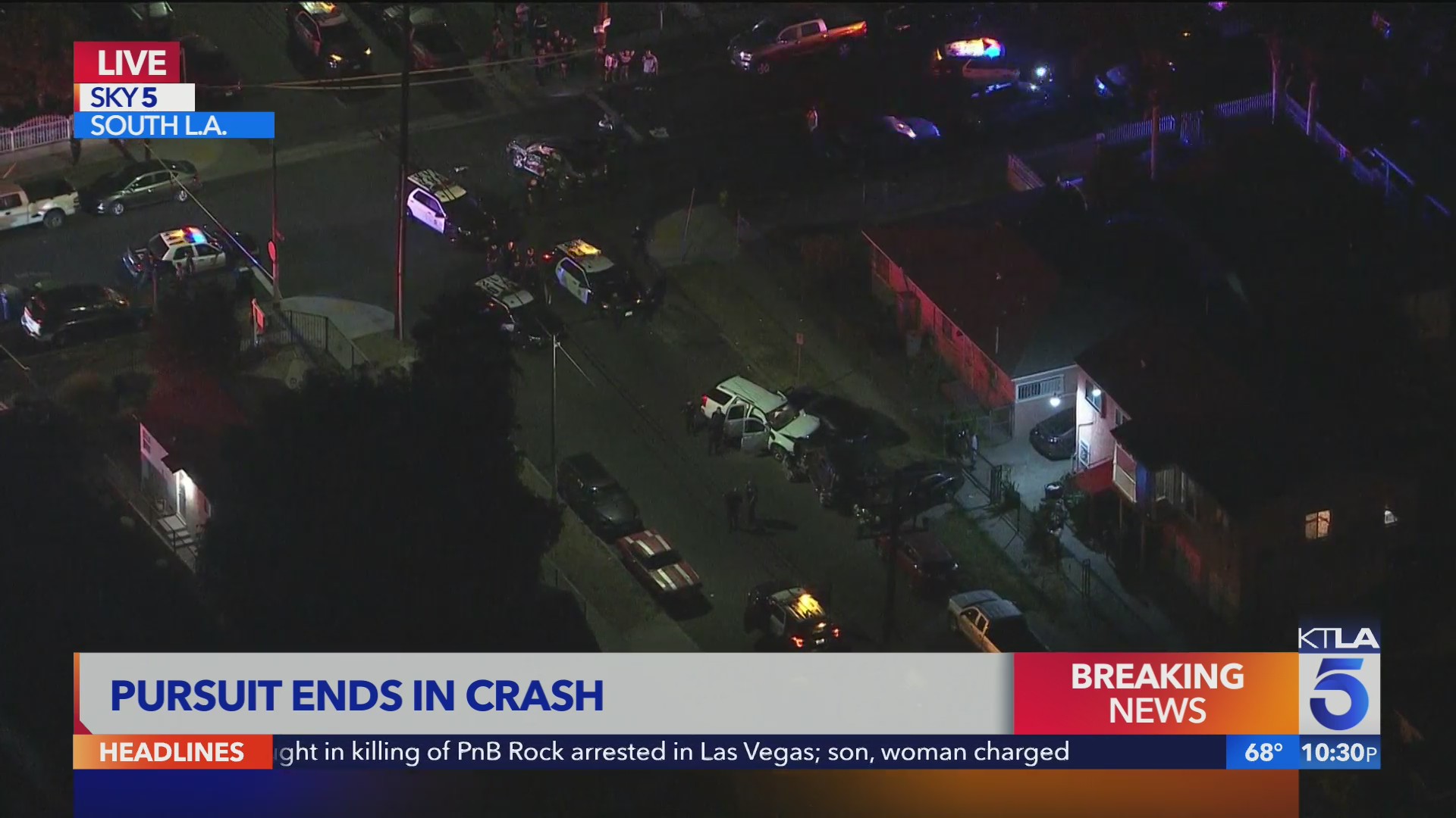 LAPD pursuit ends in crash in South L.A. – KTLA