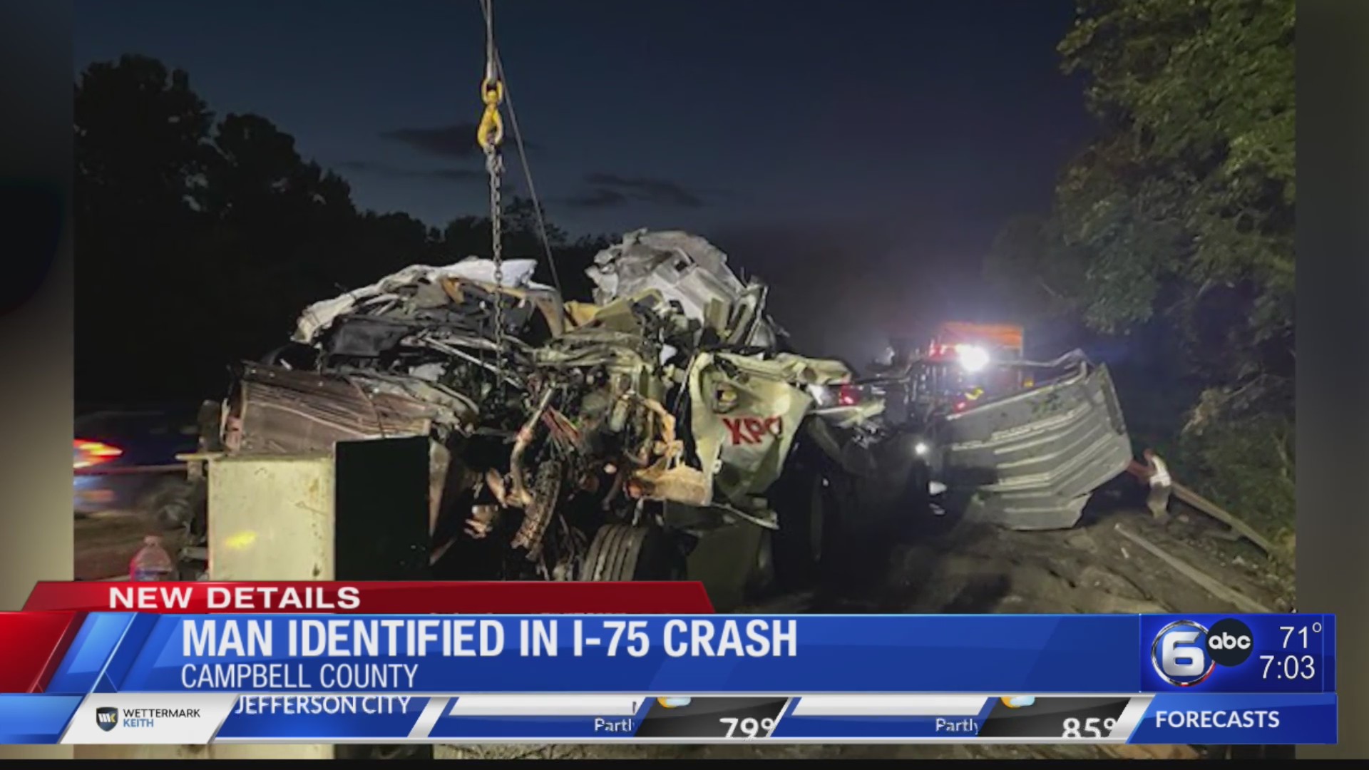 Man identified in fatal Campbell County crash on I-75 – WATE 6 On Your Side