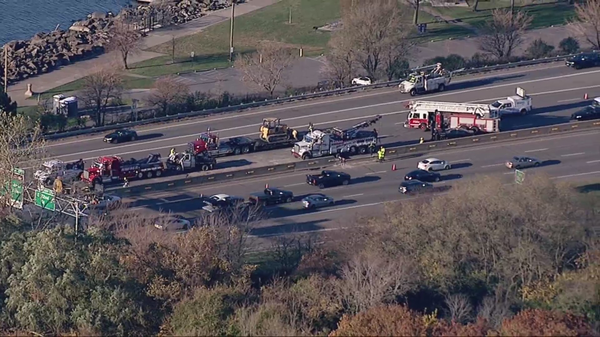 Overturned dump truck delays traffic on I-90 in Cleveland – Fox 8 ...