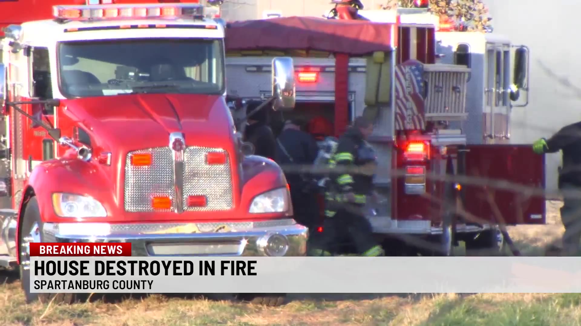 House destroyed by fire in Spartanburg Co. – WSPA 7NEWS
