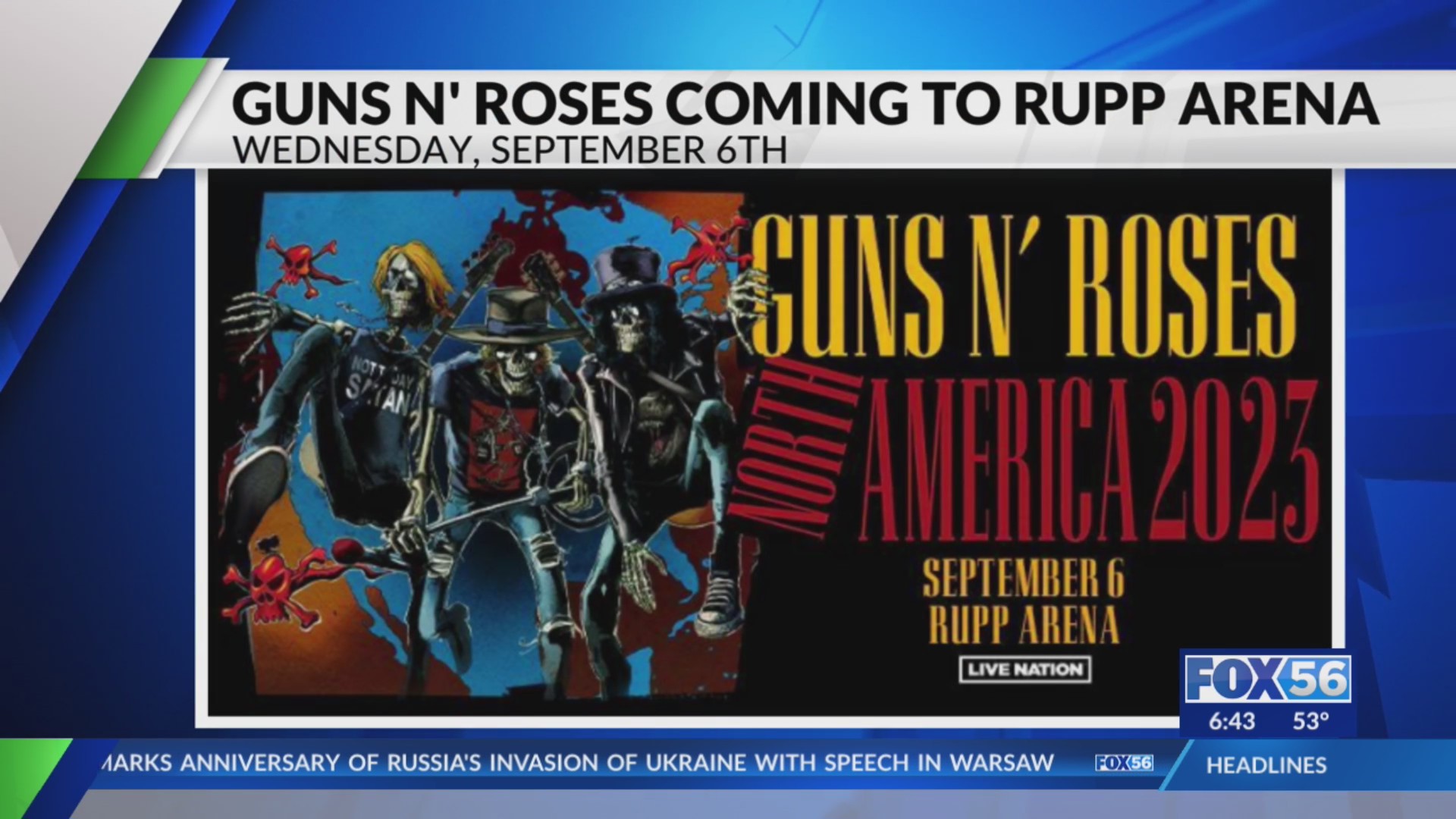 Guns N’ Roses coming to Rupp Arena FOX 56 News
