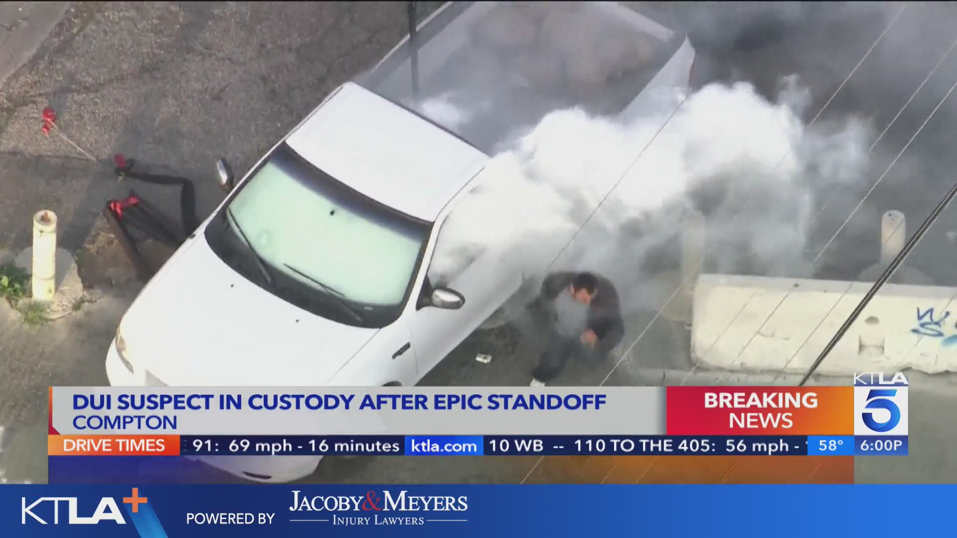 DUI suspect in custody after hours long standoff – KTLA