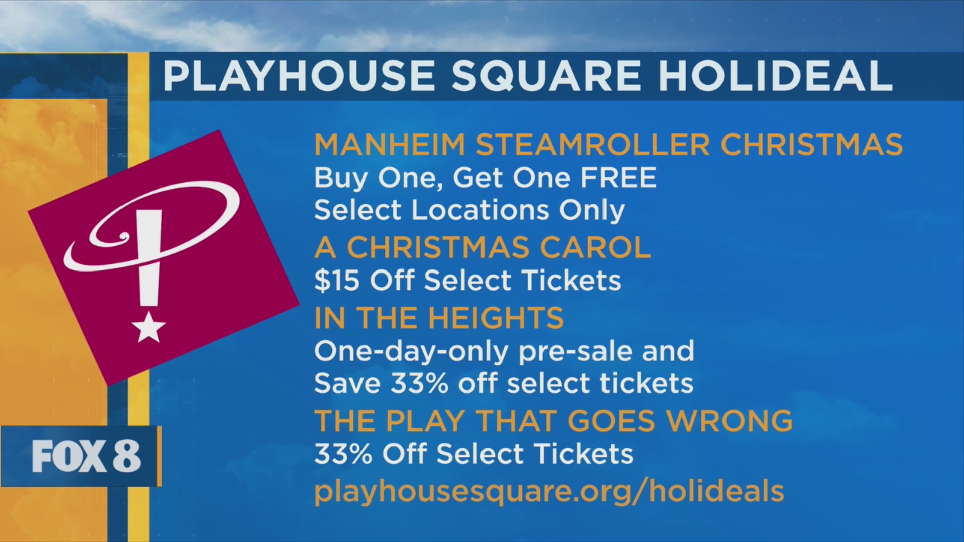 New Day Cleveland Playhouse Square Holideals Fox 8 Cleveland WJW