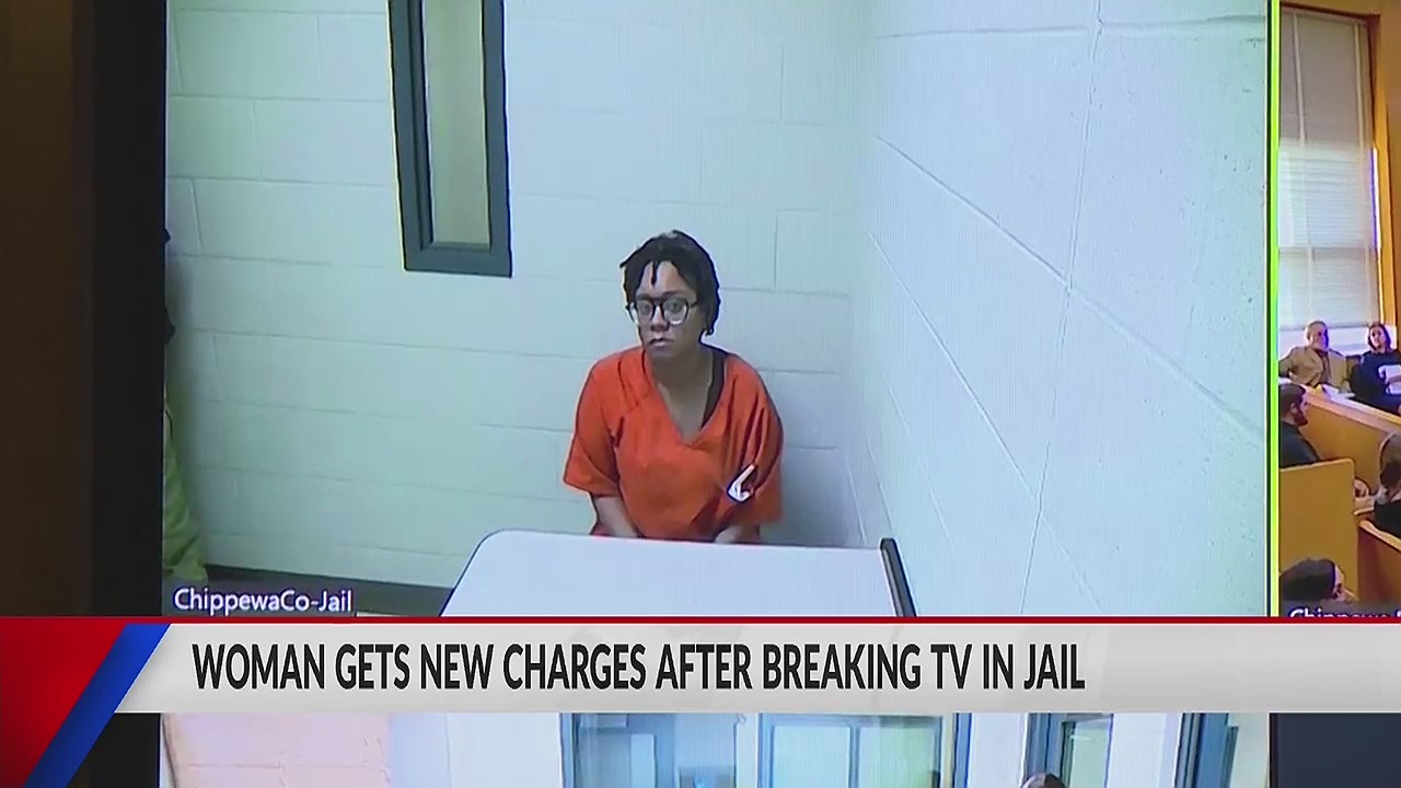 Women gets new charges after breaking TV in Chippewa County Jail