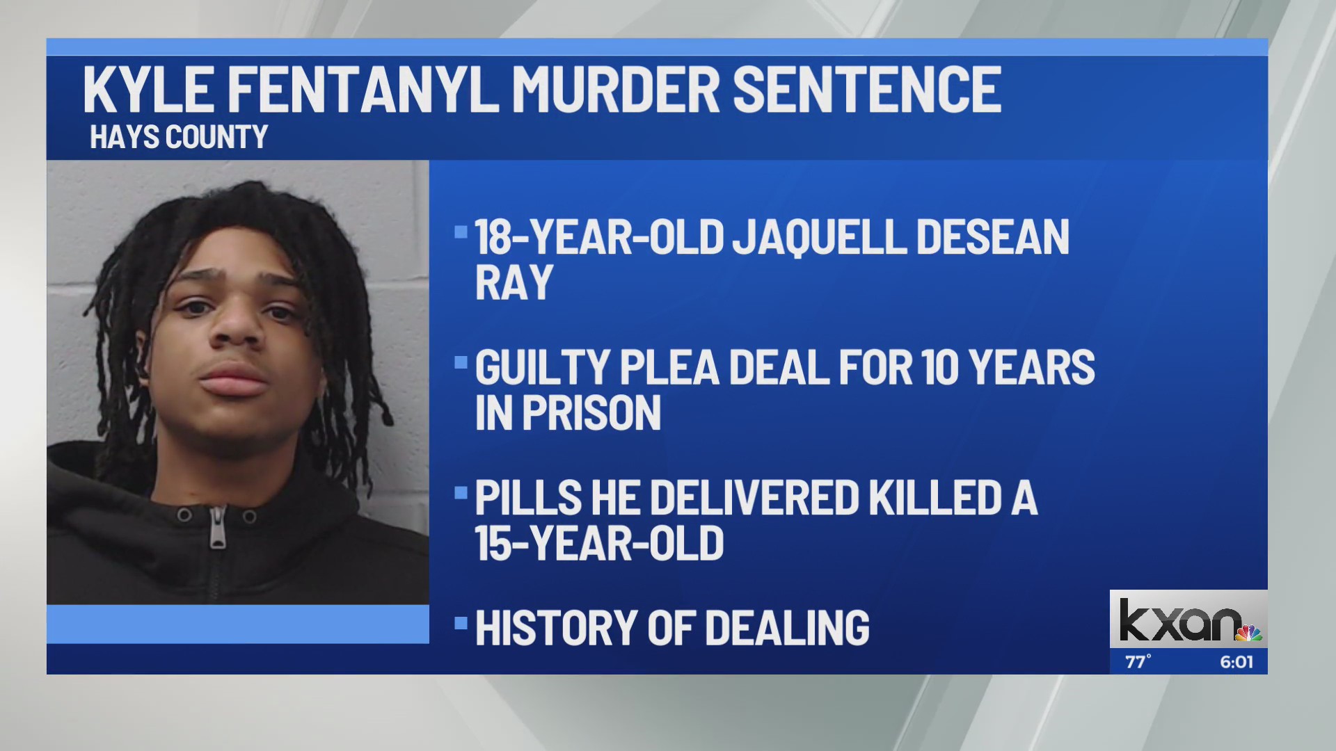 Teen sentenced for Hays County fentanyl overdose death – KXAN Austin
