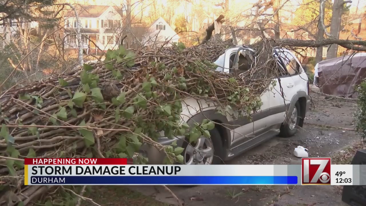 Storm damage cleanup underway in Durham – CBS17.com