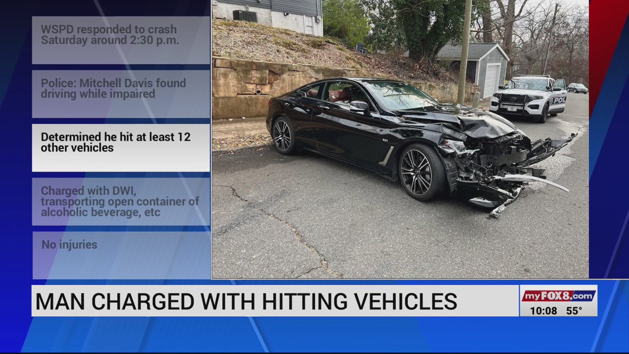 Man accused of hitting vehicles in Winston-Salem – FOX8 WGHP