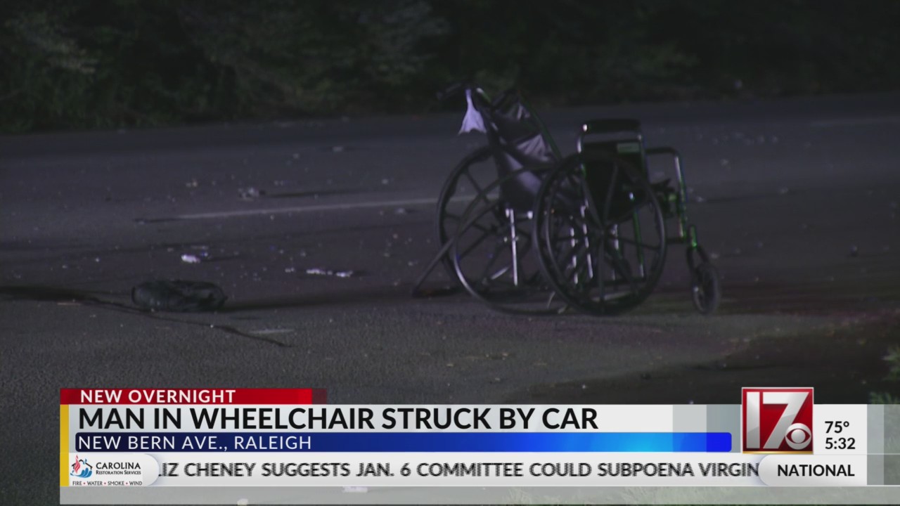 Man in wheelchair hit by car in Raleigh: police – CBS17.com