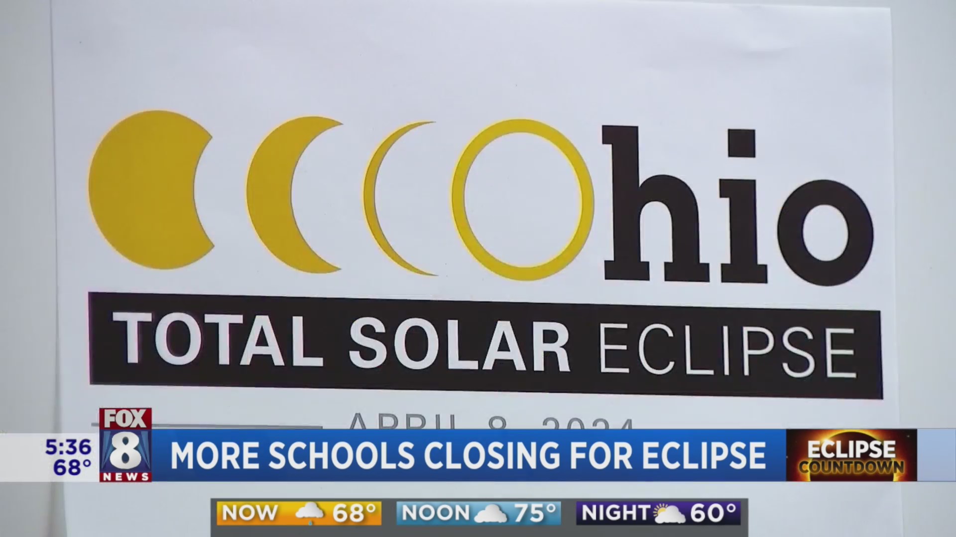 These schools will close for the total solar eclipse – Fox 8 Cleveland WJW