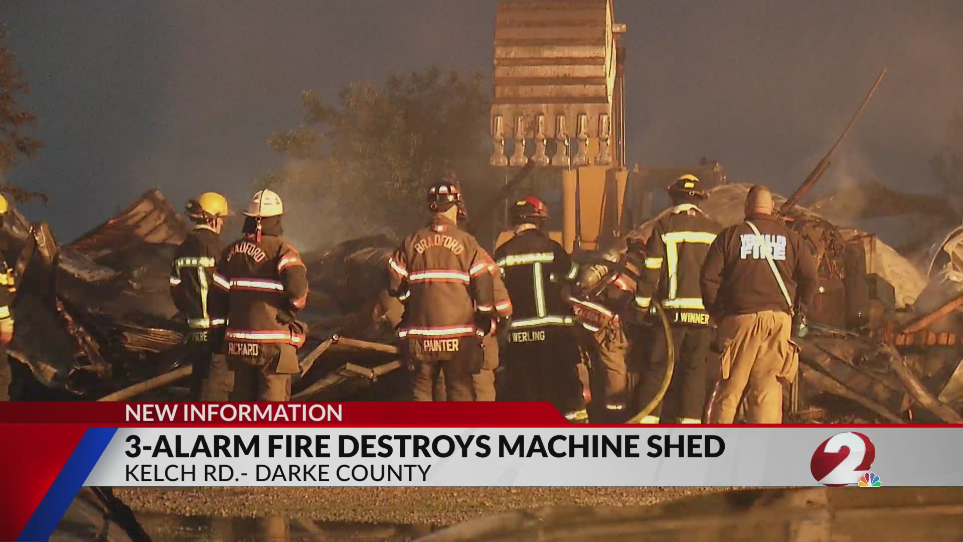 3alarm Darke County fire destroys machine shed