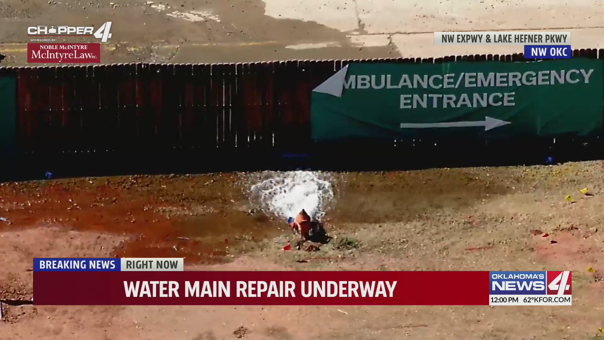 Water main break closes portion of NW Expressway – KFOR.com Oklahoma City