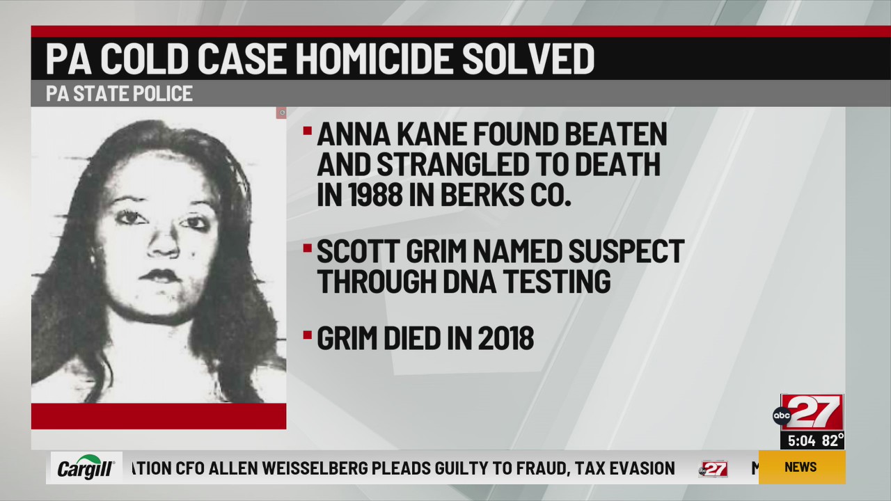 Pennsylvania cold case homicide solved, suspect identified through envelope DNA ABC27