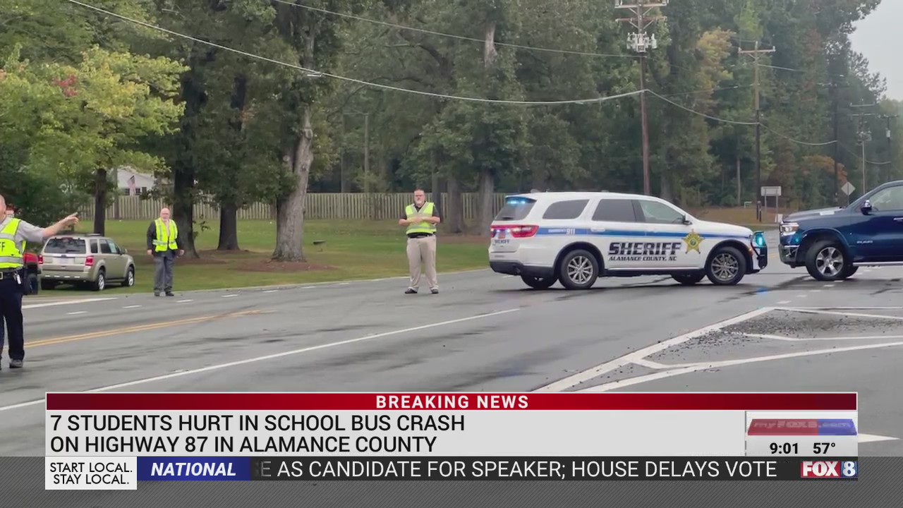 7 students hurt in school bus crash on NC 87 in Alamance County – FOX8 WGHP