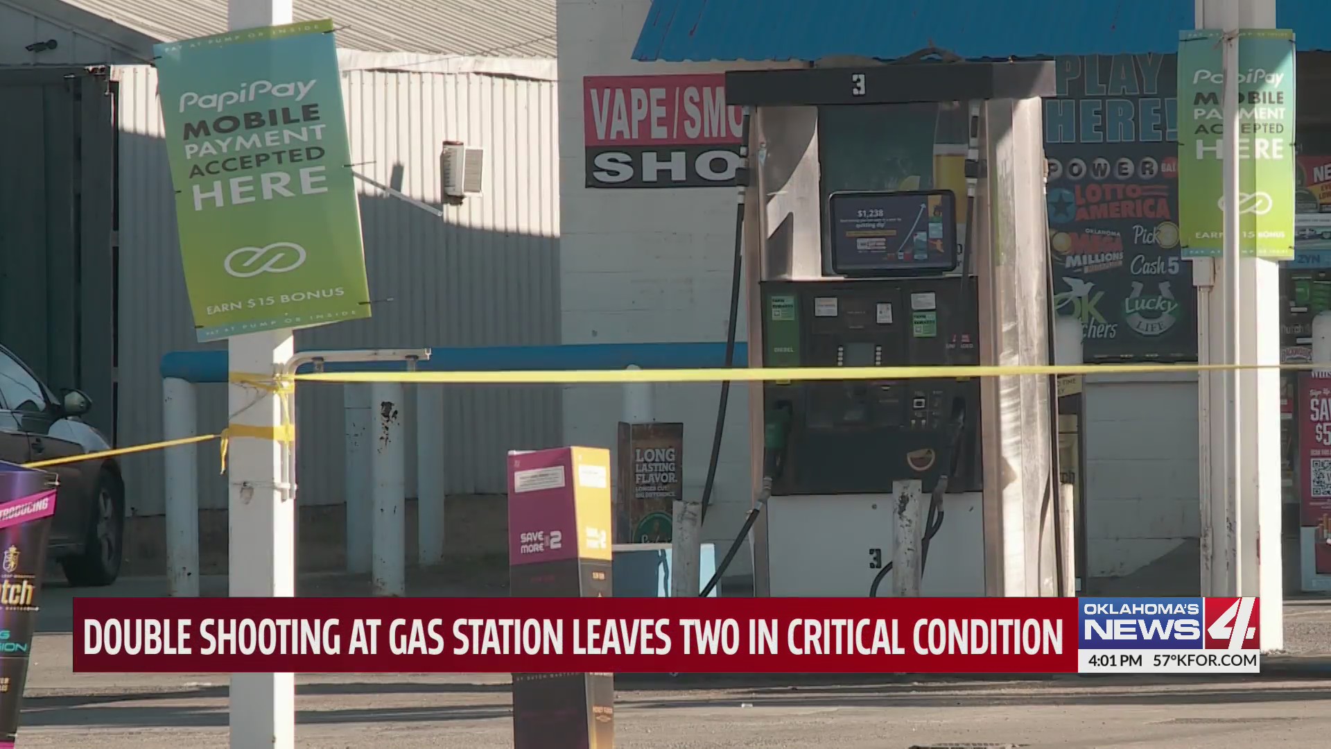 Double shooting at gas station leaves two in critical condition – KFOR ...
