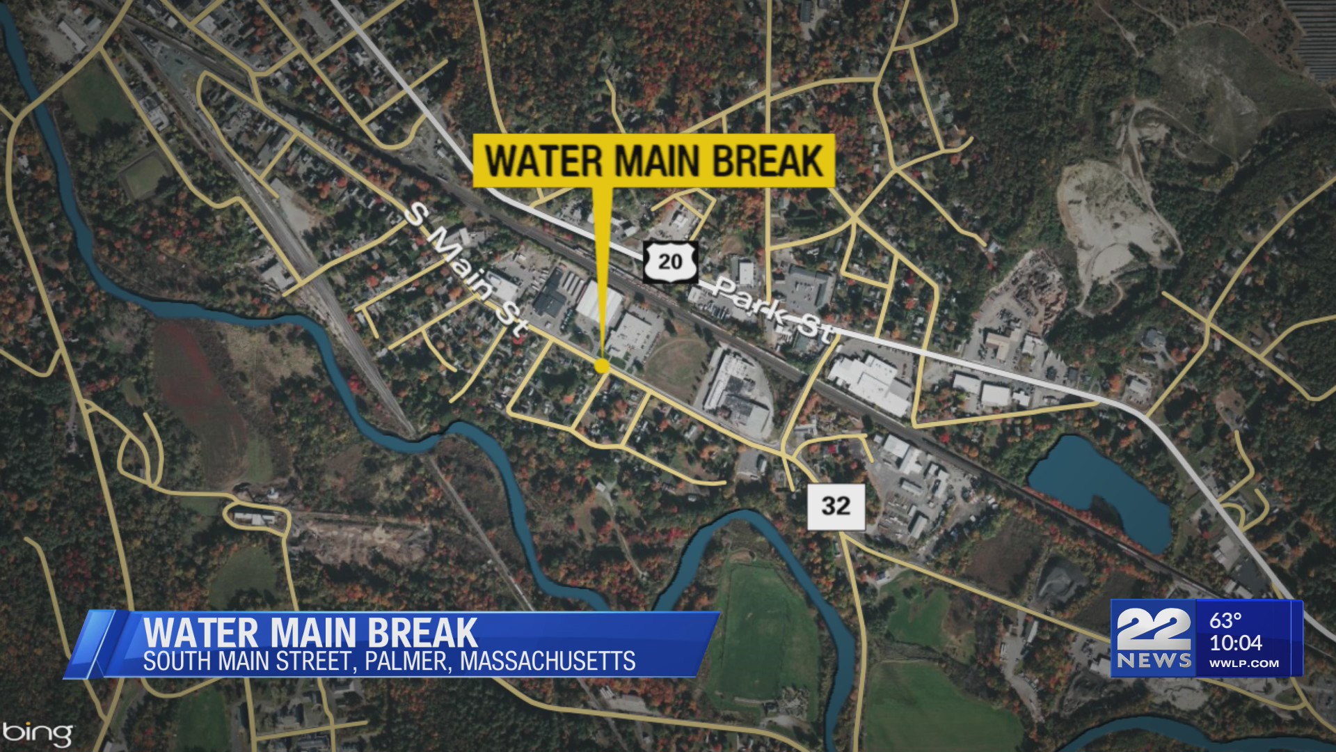 Water main break on South Main Street in Palmer – WWLP