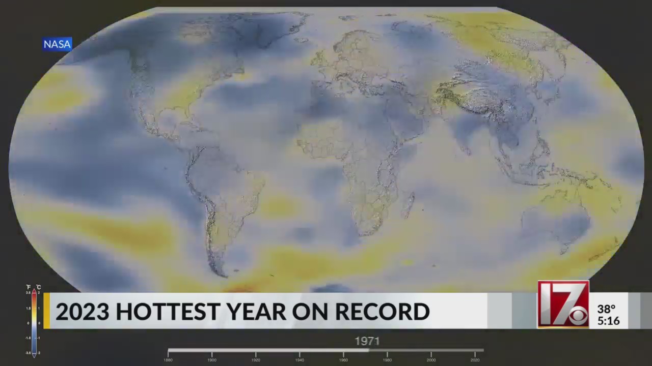 2023 was hottest year ever recorded on Earth, NASA data shows – CBS17.com