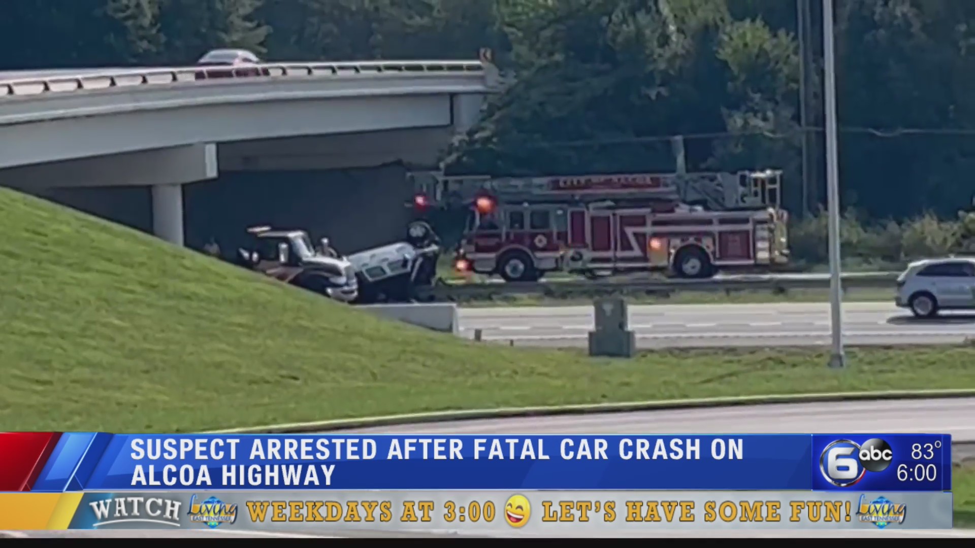 Suspect arrested after fatal car crash on Alcoa Highway WATE 6 On