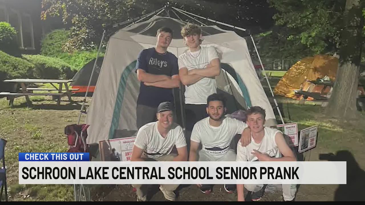 Schroon Lake seniors camp at school as prank NEWS10 ABC