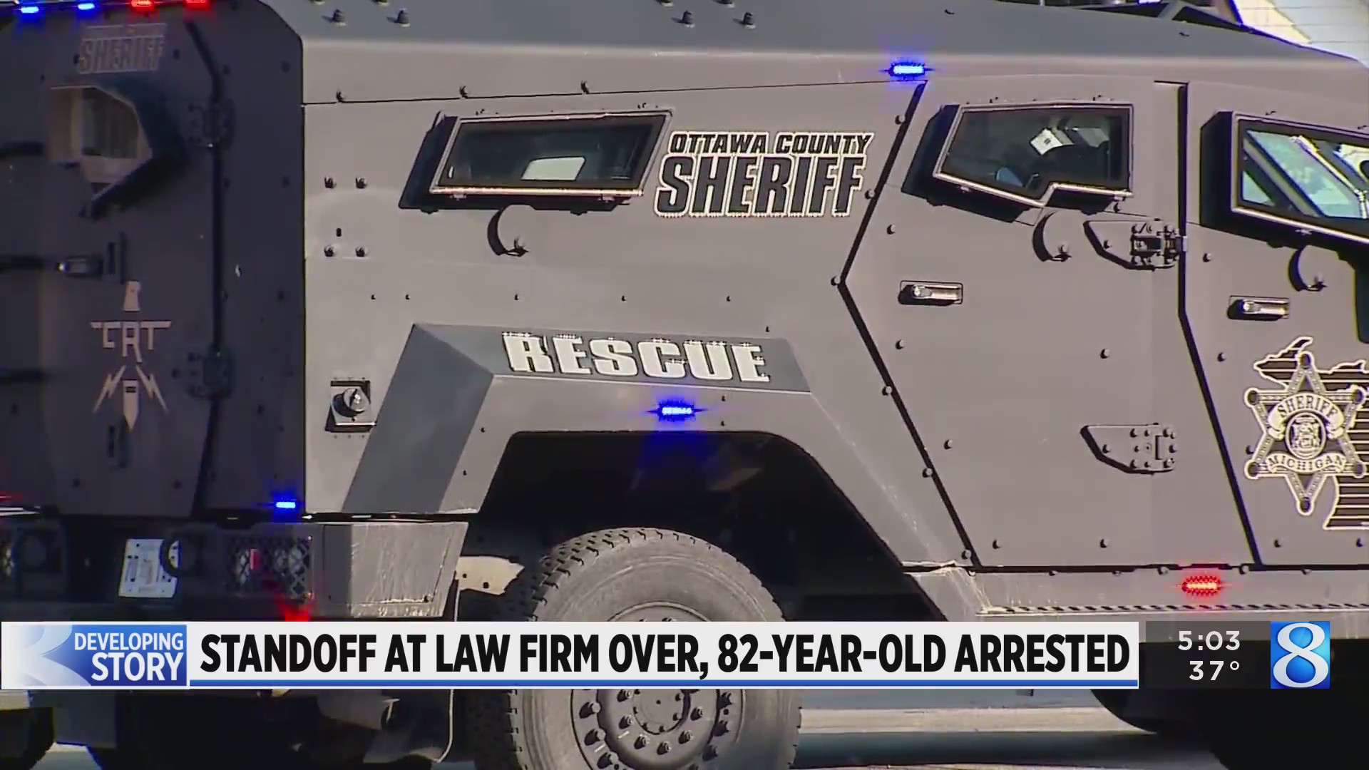 Man, 82, arrested after standoff at Hollandarea business