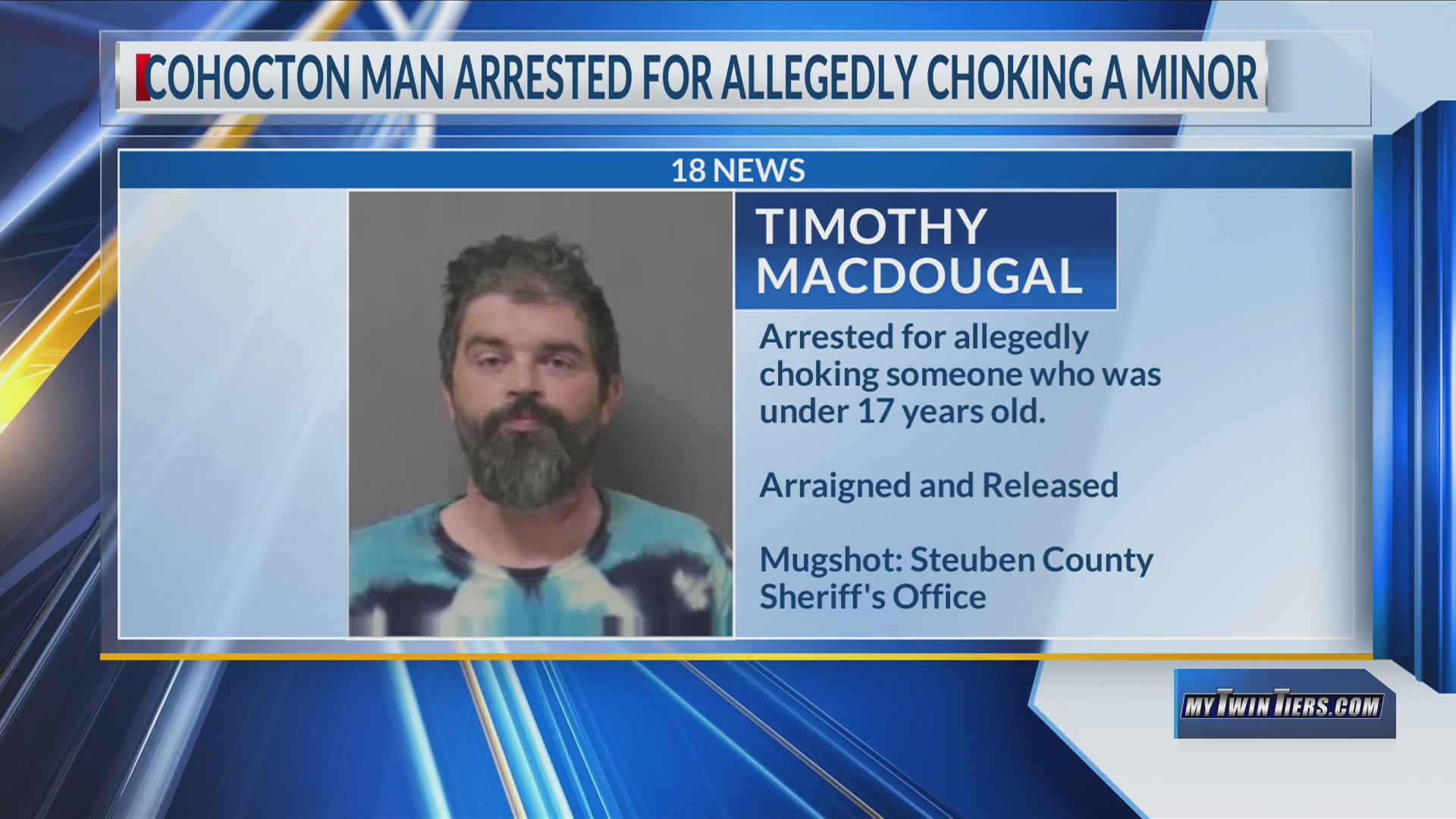 Cohocton man arrested for allegedly choking a minor – WETM ...