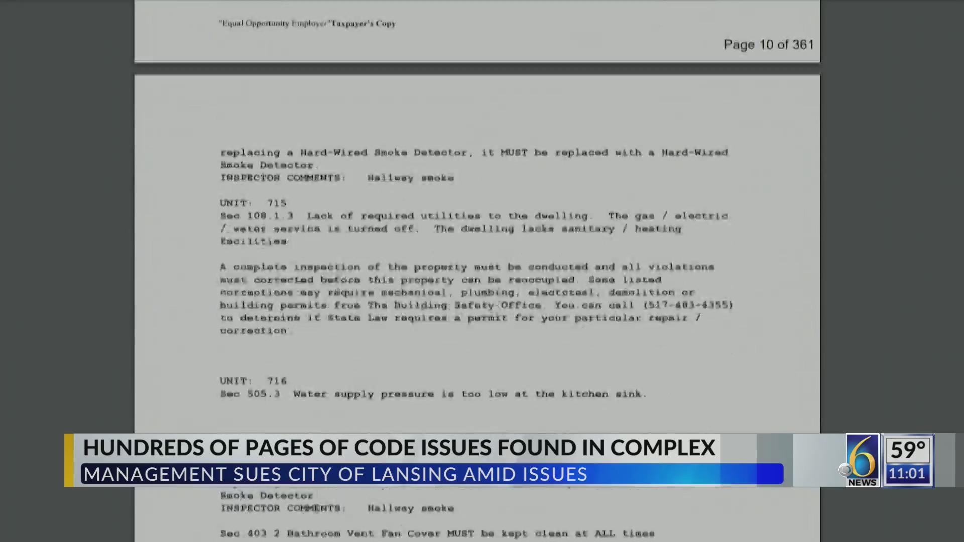Hundreds of pages of code violations at Lansing apartment complex ...