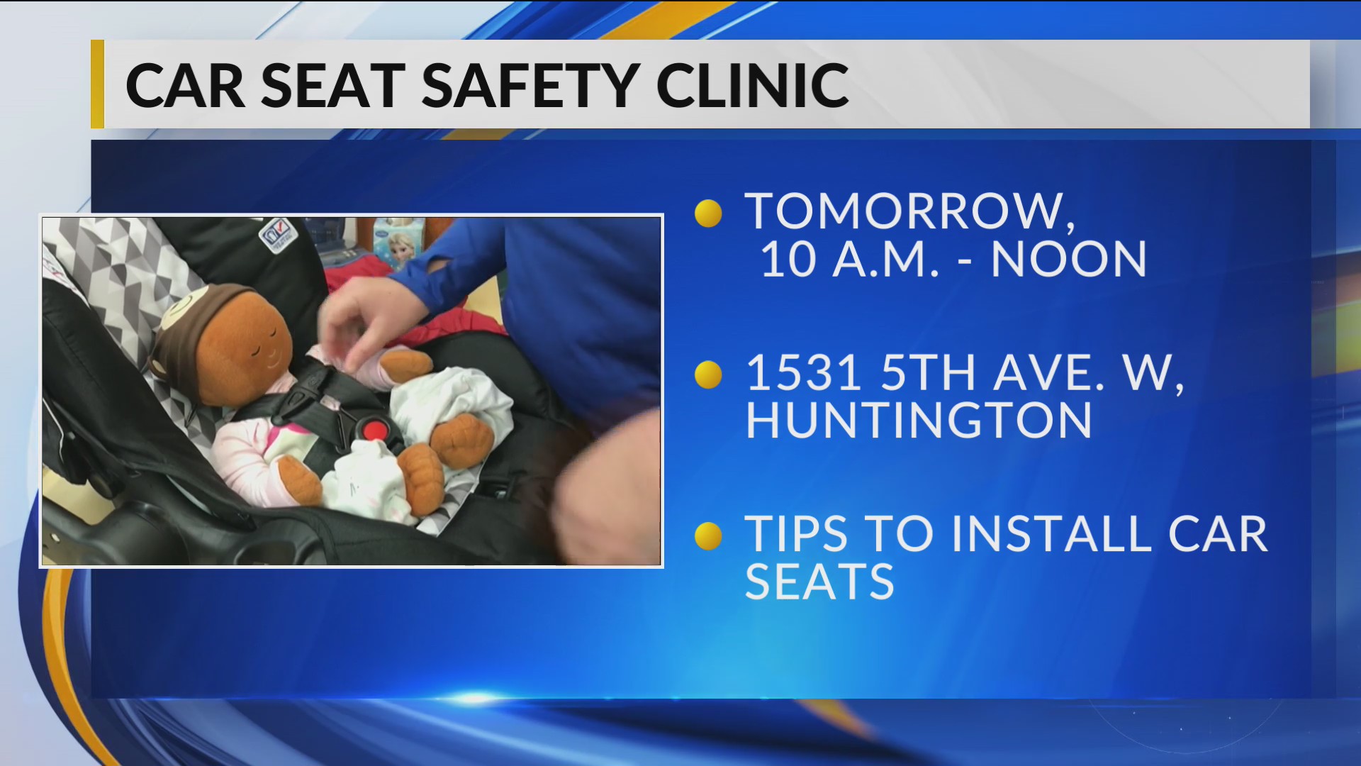 Free clinic on how to properly install car seat in Huntington, West Virginia WOWK 13 News