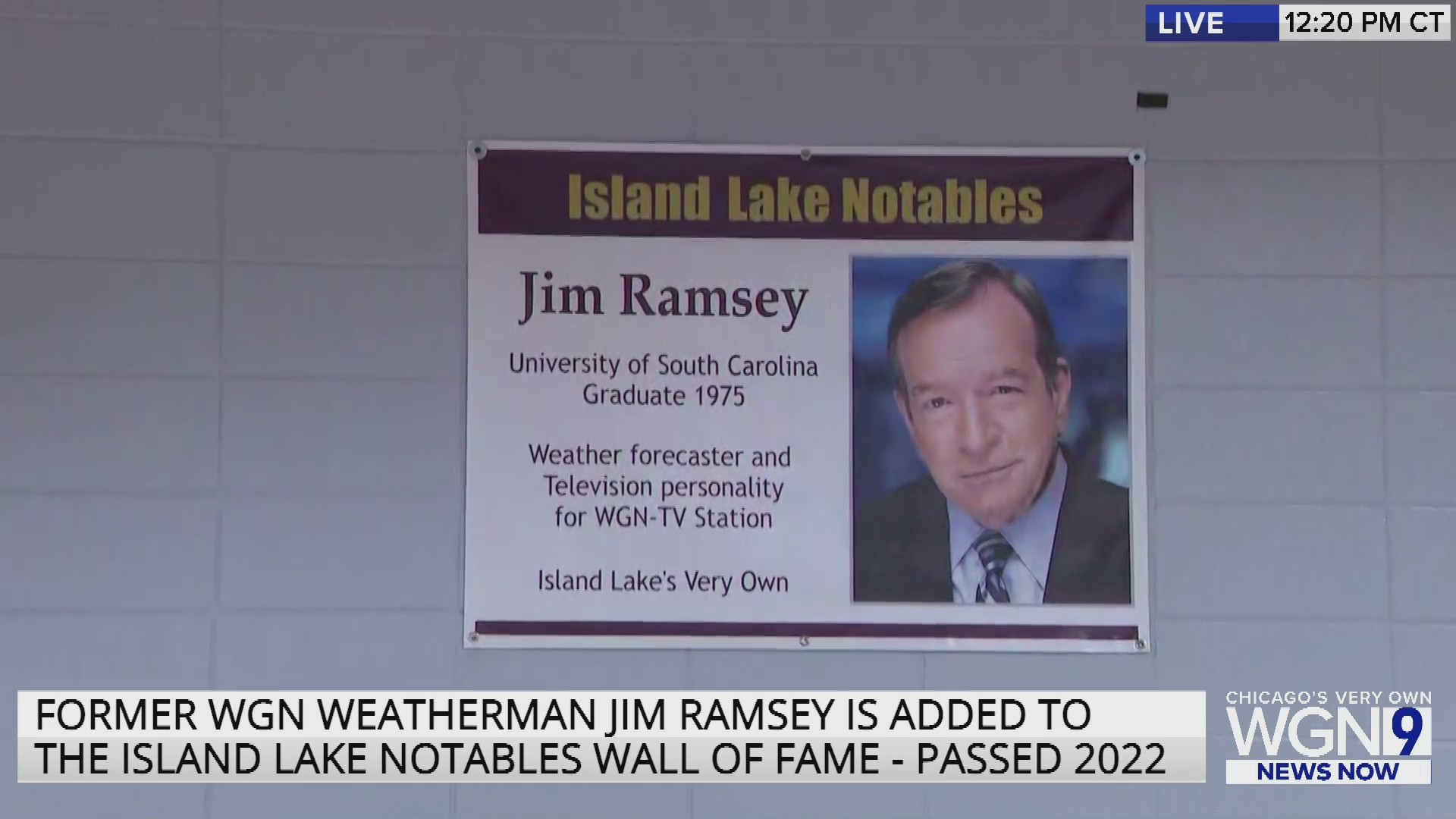 Jim Ramsey Honored WGNTV