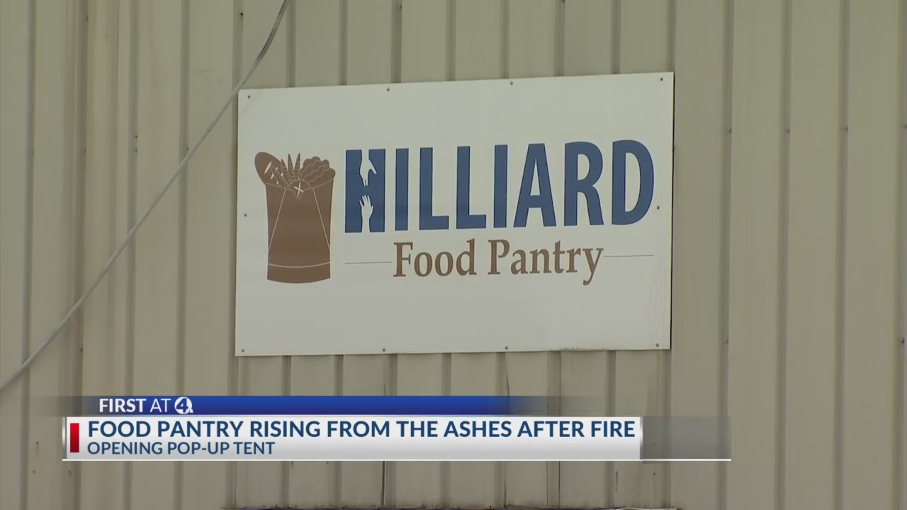 Hilliard Food Pantry opening popup tents after warehouse fire NBC4