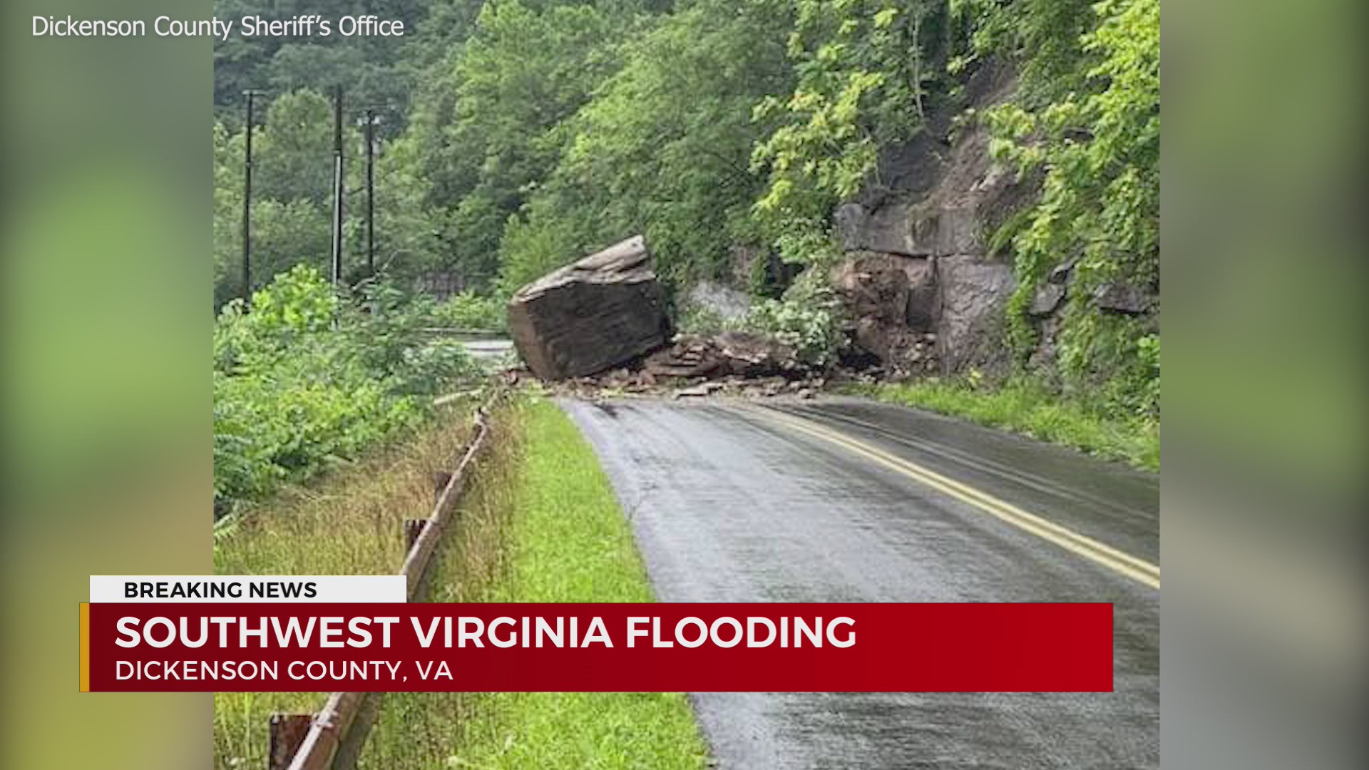 Flooding causes fallen rocks & submerged playgrounds in Dickenson Co