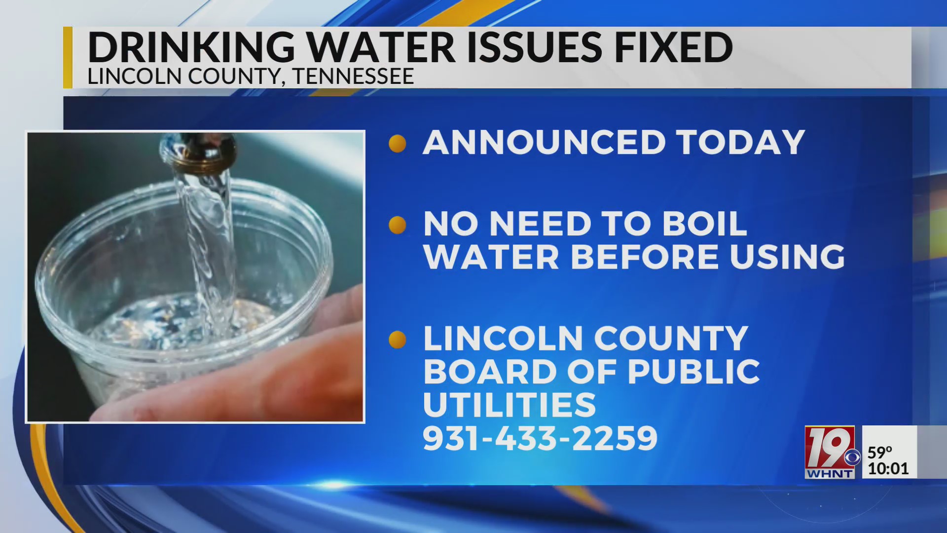 Drinking Water Issues Fixed