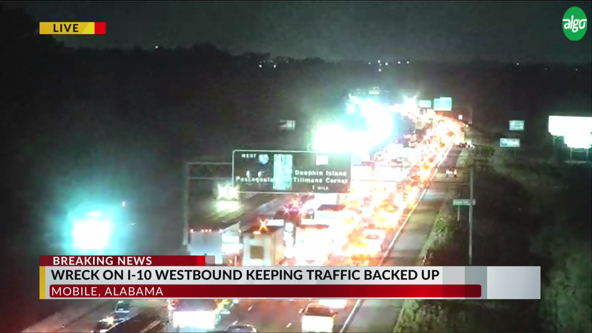 3 vehicle crash on I-10 westbound between I-65 and Rangeline Road ...