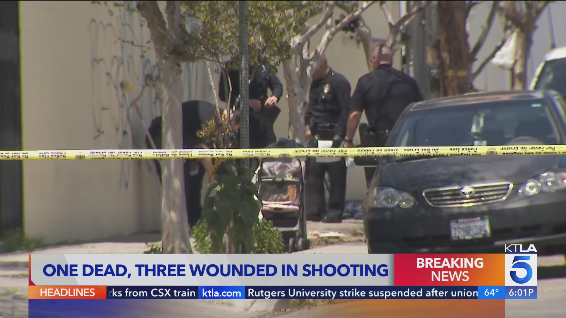 1 killed, 3 wounded in Northridge strip mall shooting – KTLA
